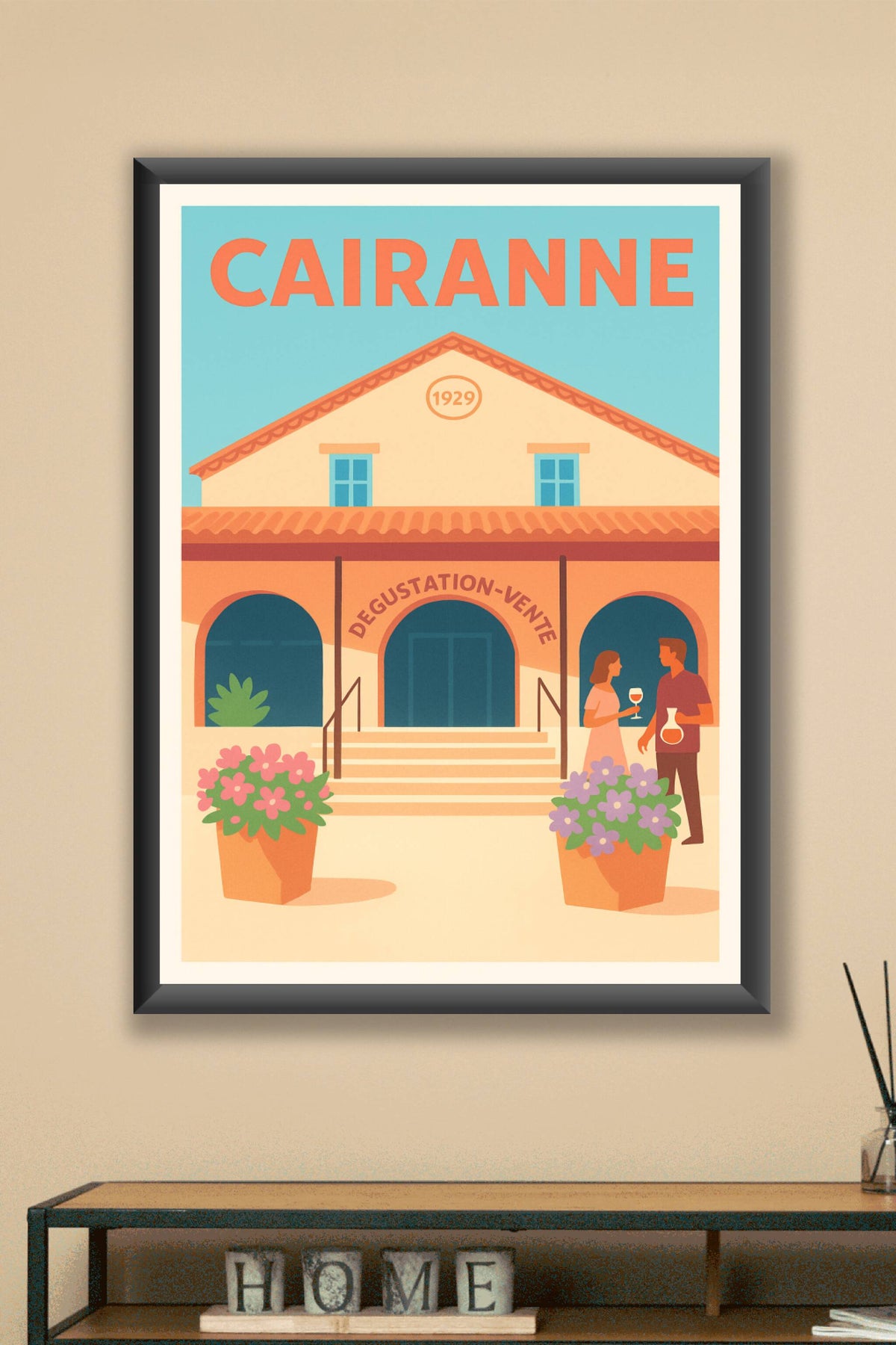 Affiche de Cairanne - L'art de la dégustation en Provence
