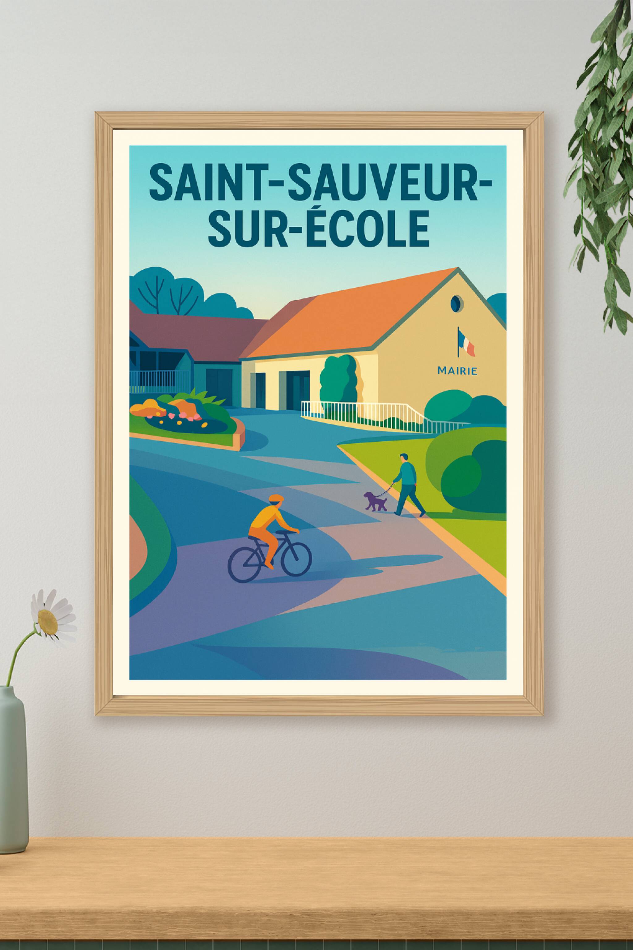 Affiche de Saint-Sauveur-sur-École - Charme et quiétude au cœur du village