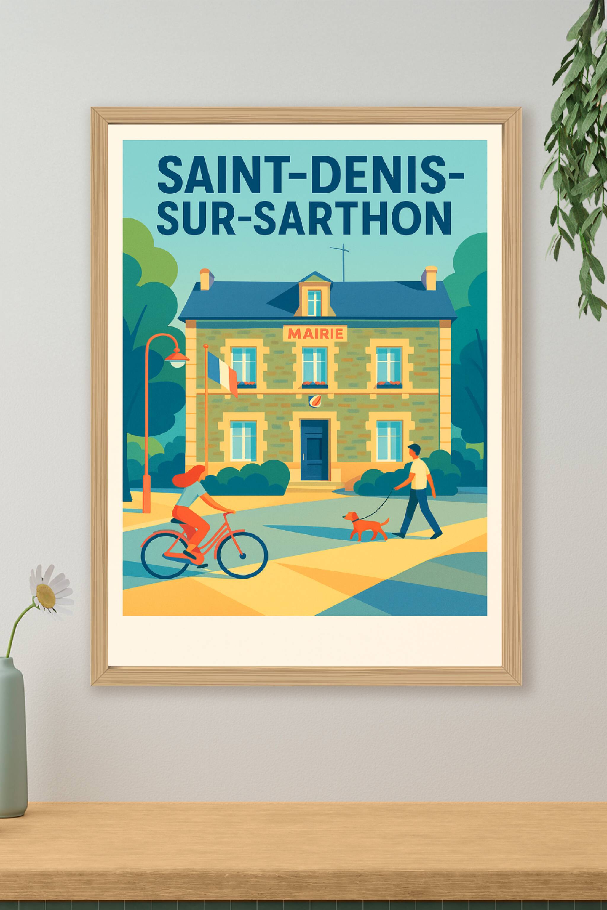 Affiche de Saint-Denis-sur-Sarthon - Charme et douceur de vivre au cœur du village