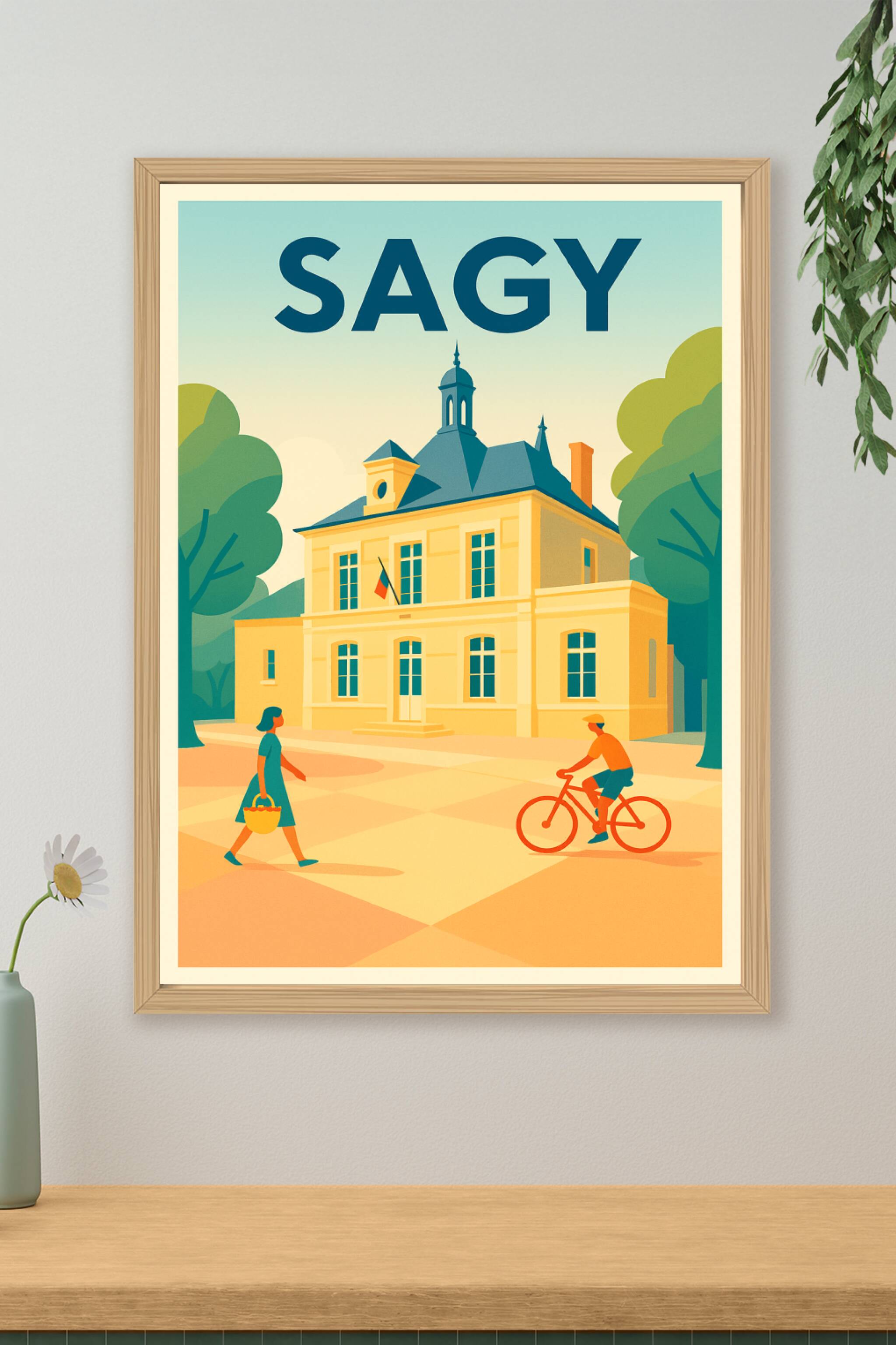 Affiche de Sagy - Charme et tranquillité au cœur du village