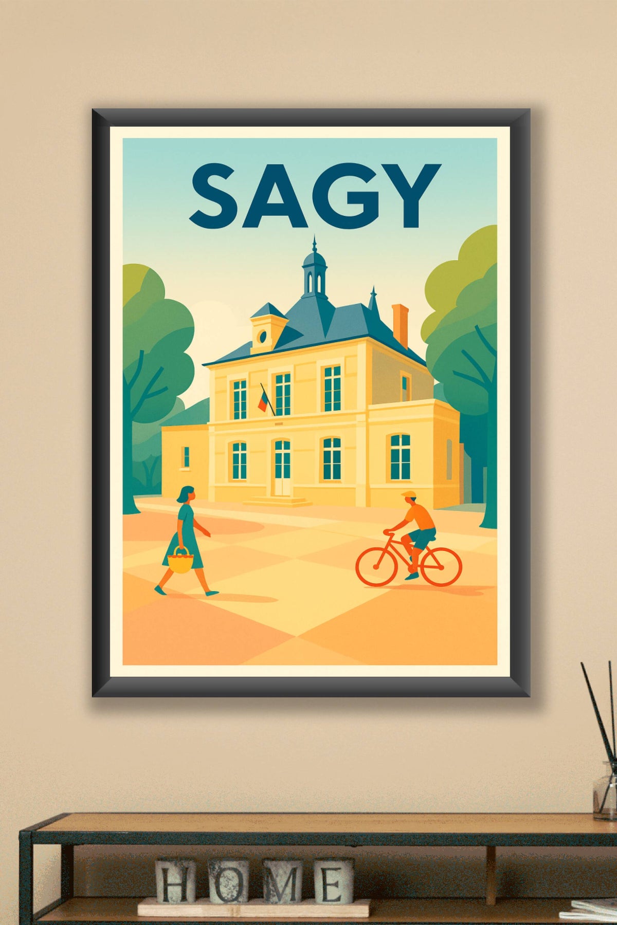 Affiche de Sagy - Charme et tranquillité au cœur du village
