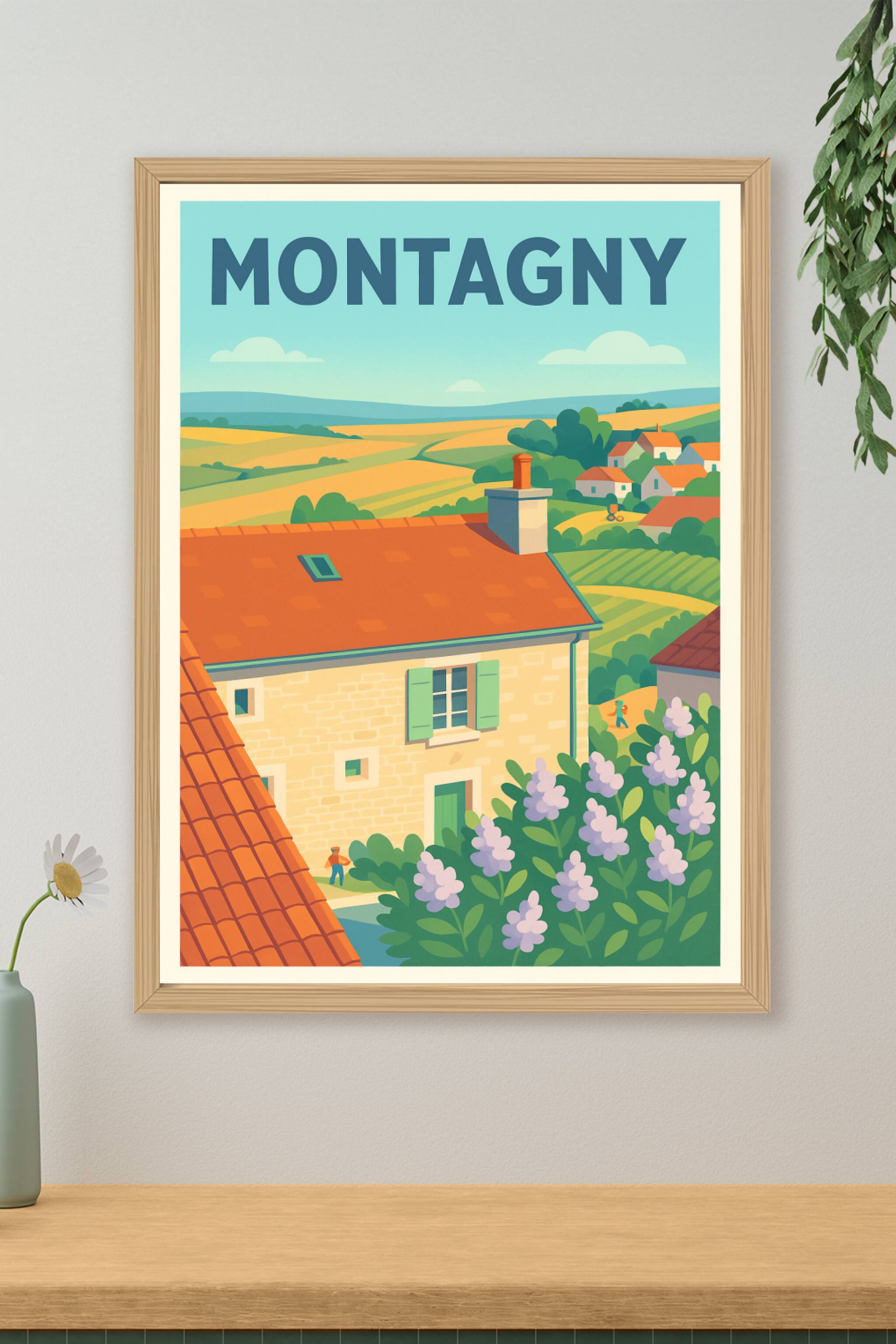 Affiche de Montagny - Charme bucolique et douceur de vie