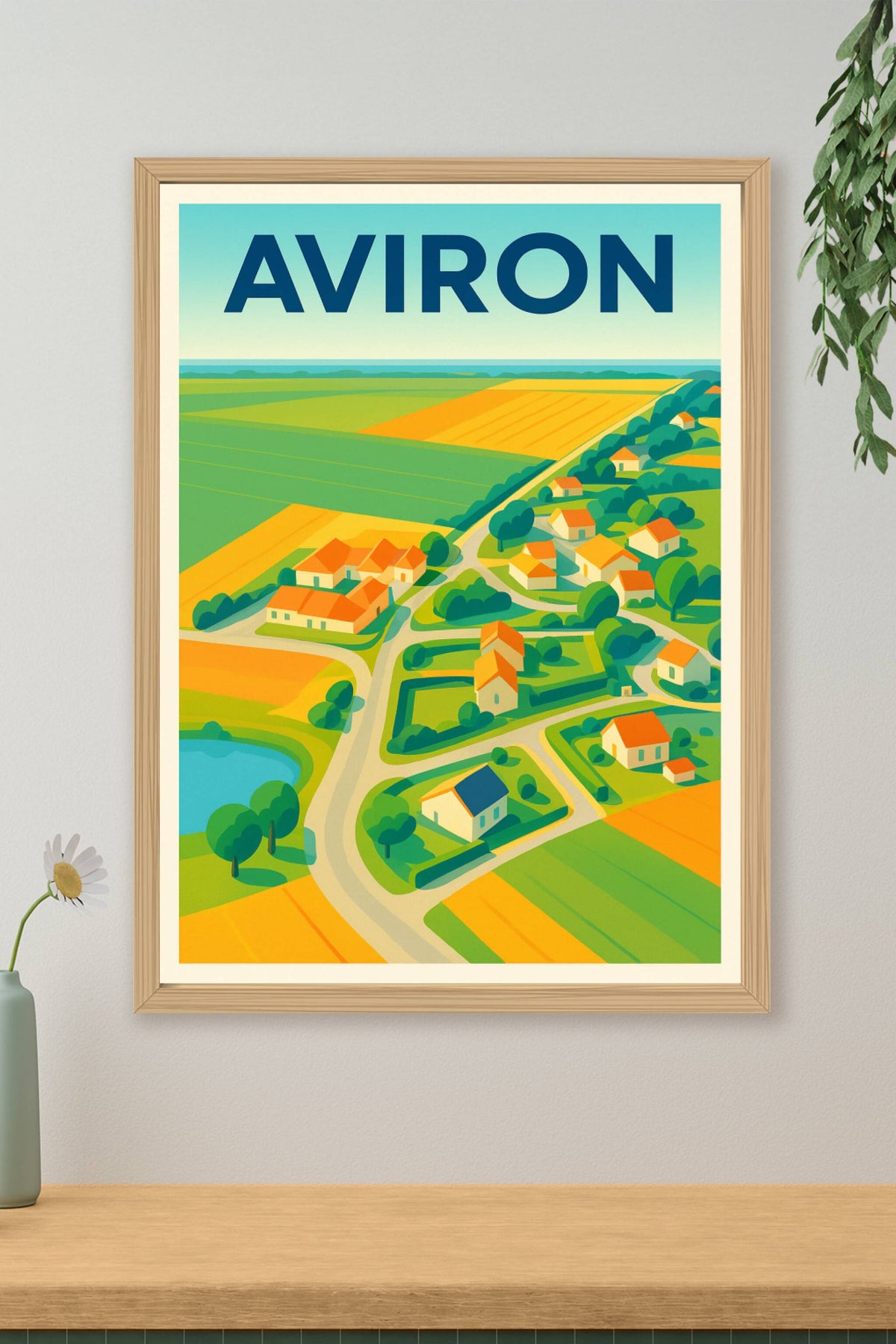 Affiche de Aviron - Évasion champêtre et sérénité rurale