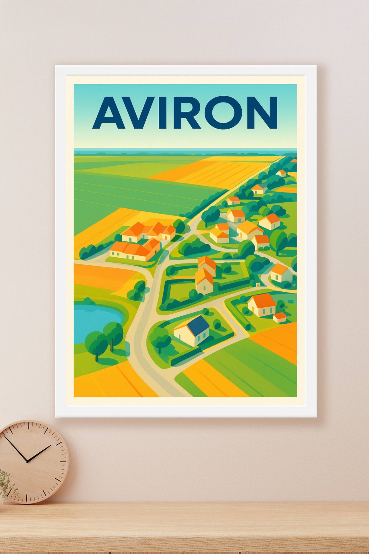 Affiche de Aviron - Évasion champêtre et sérénité rurale