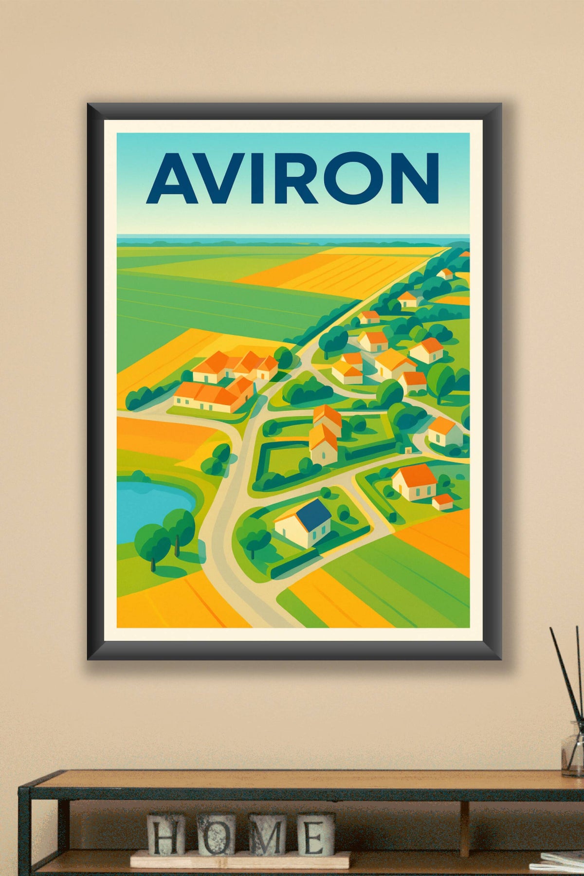 Affiche de Aviron - Évasion champêtre et sérénité rurale