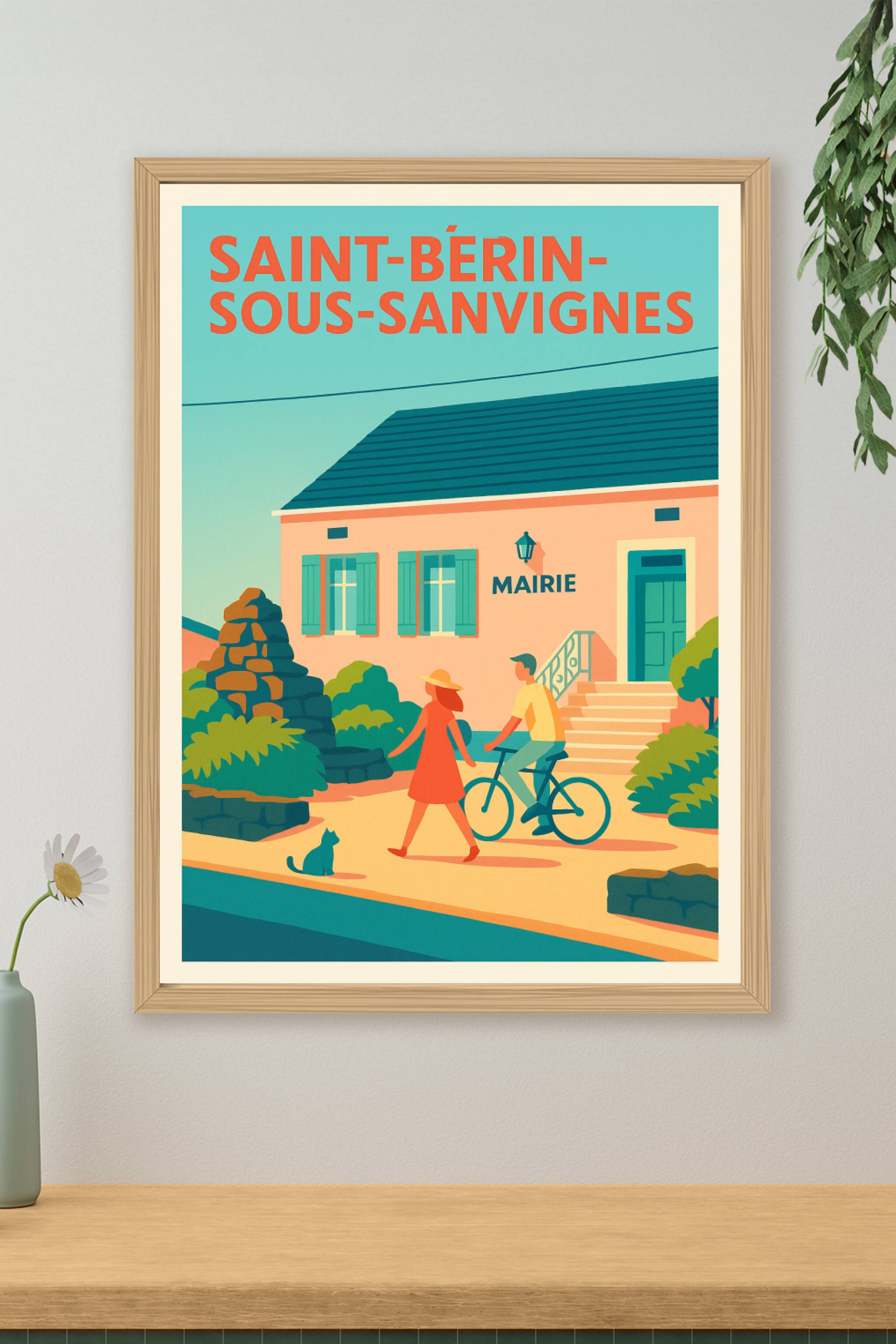 Affiche de Saint-Berain-sous-Sanvignes - Charme paisible de village