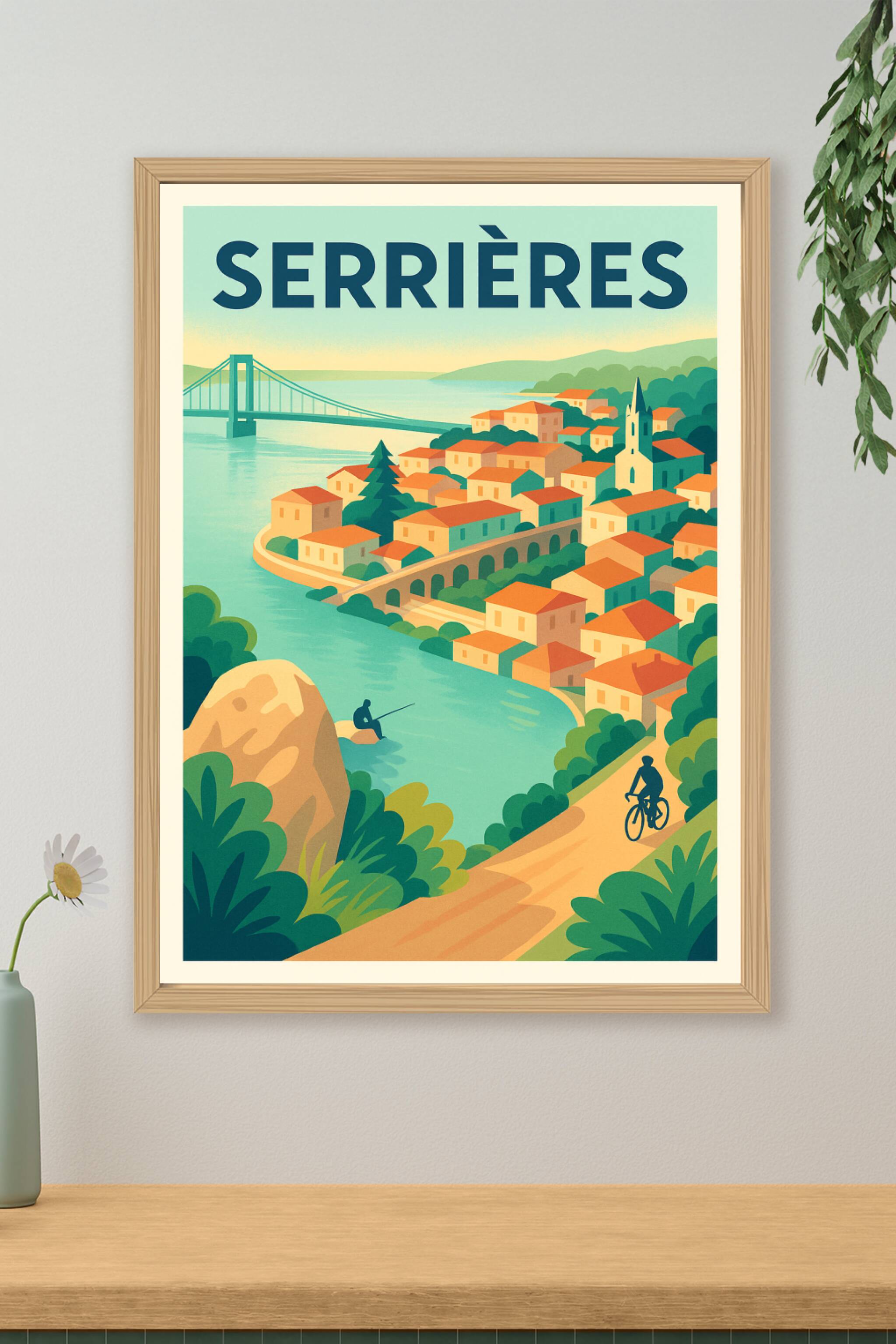 Affiche de Serrières - Évasion entre rivière et nature