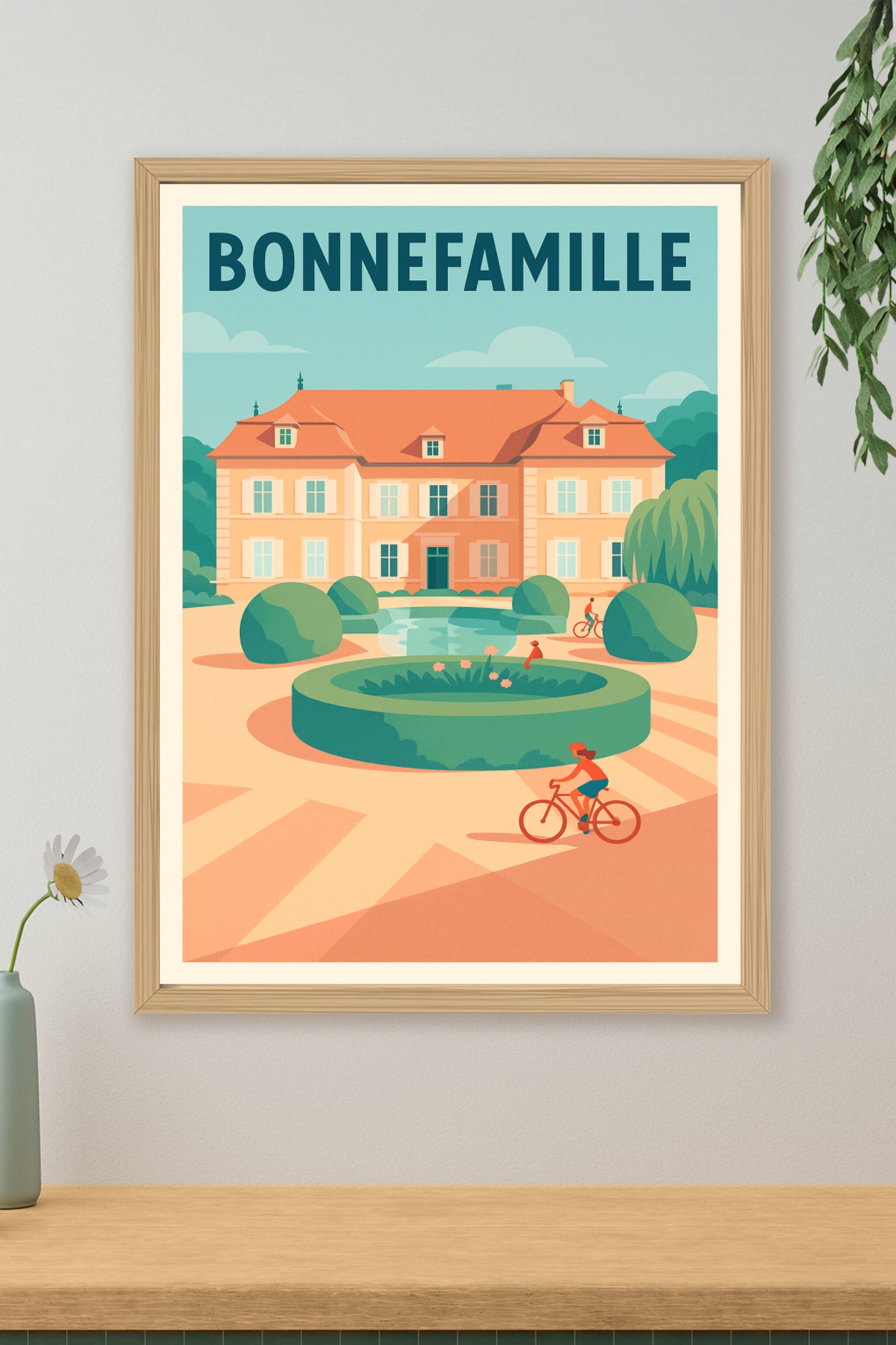 Affiche de Bonnefamille - L'élégance tranquille d'une journée ensoleillée