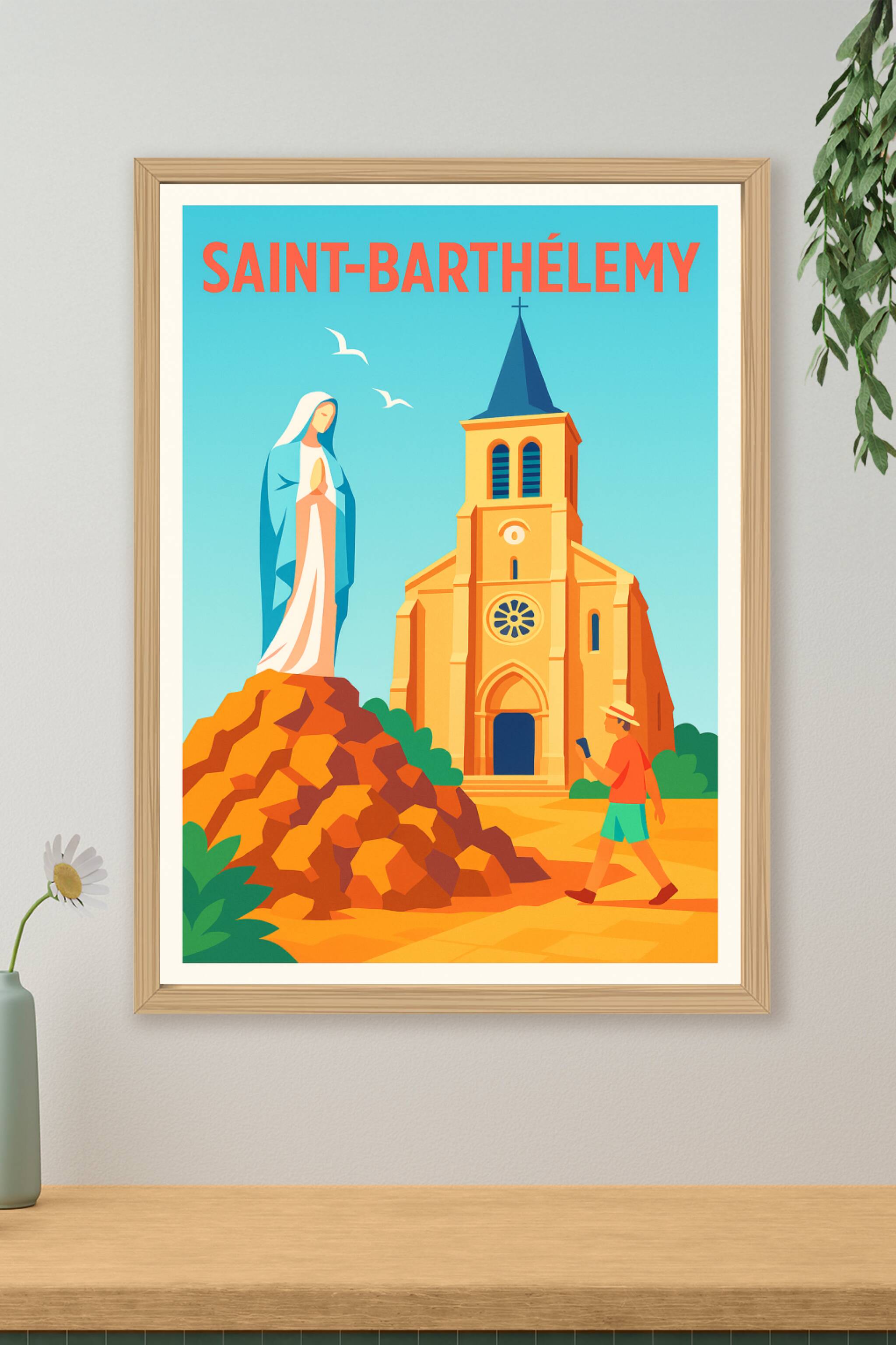 Affiche de Saint-Barthélemy - Voyage spirituel et lumière caraïbe