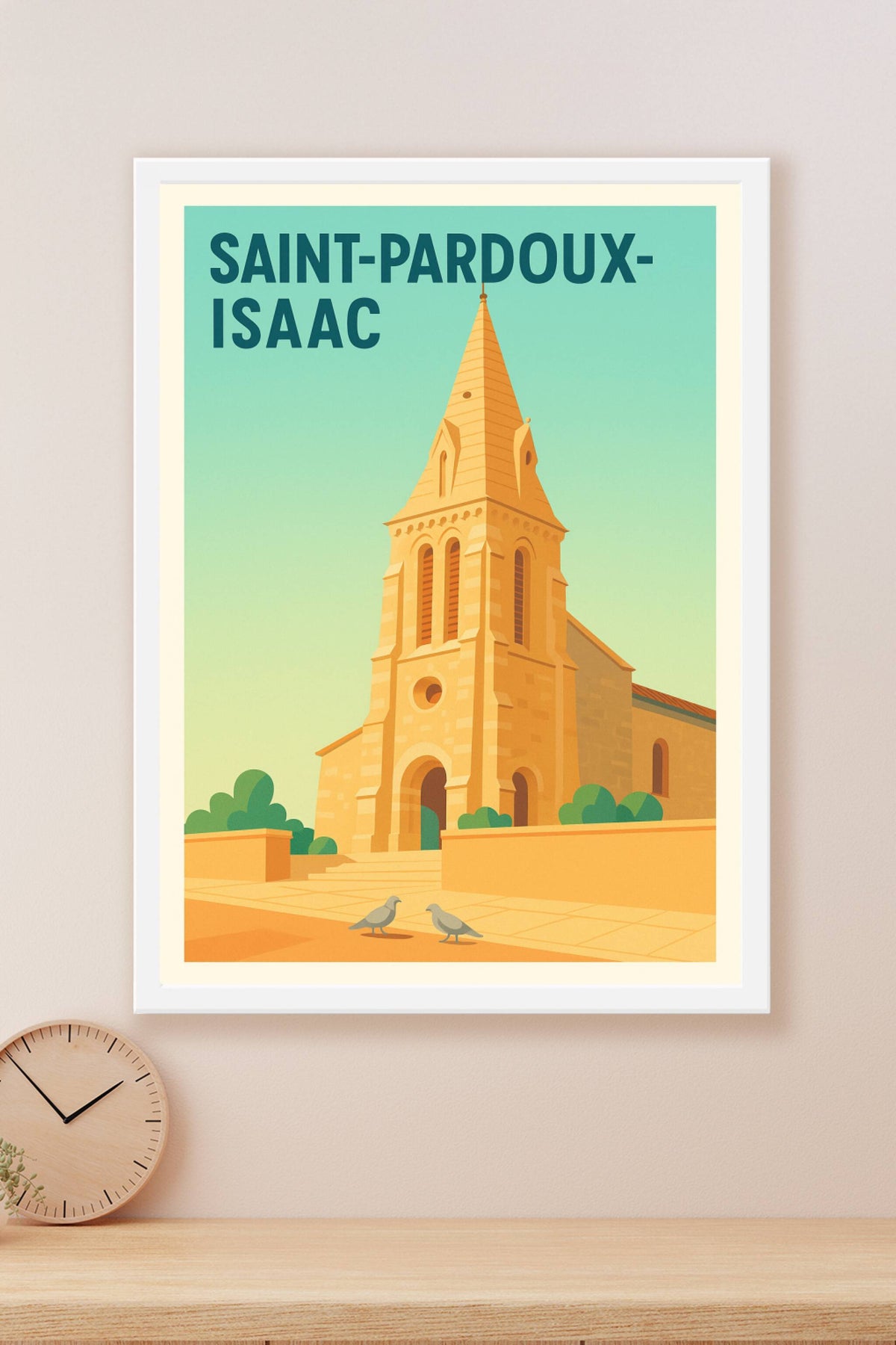 Affiche de Saint-Pardoux-Isaac - Charme intemporel d'une église emblématique