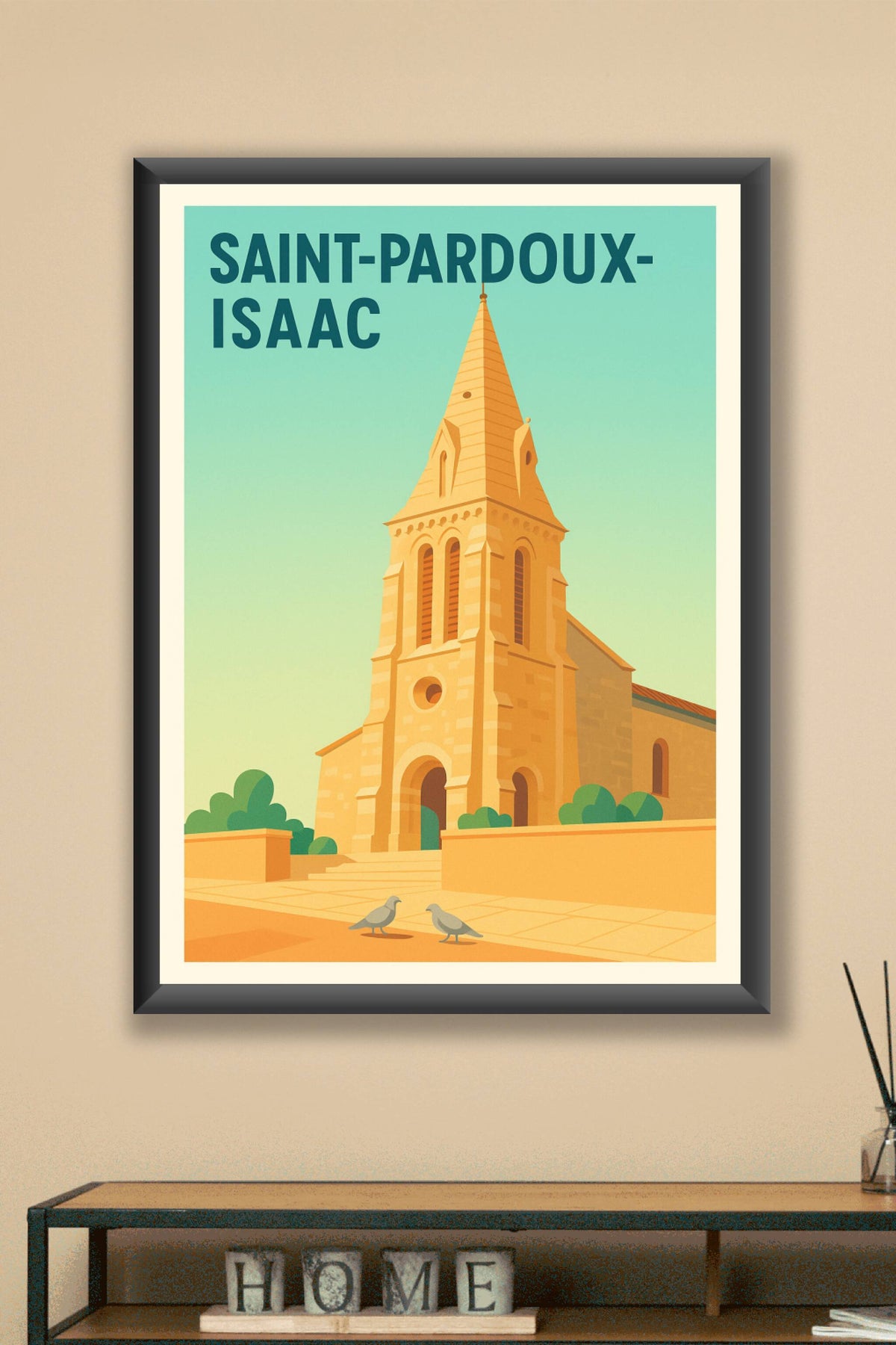 Affiche de Saint-Pardoux-Isaac - Charme intemporel d'une église emblématique