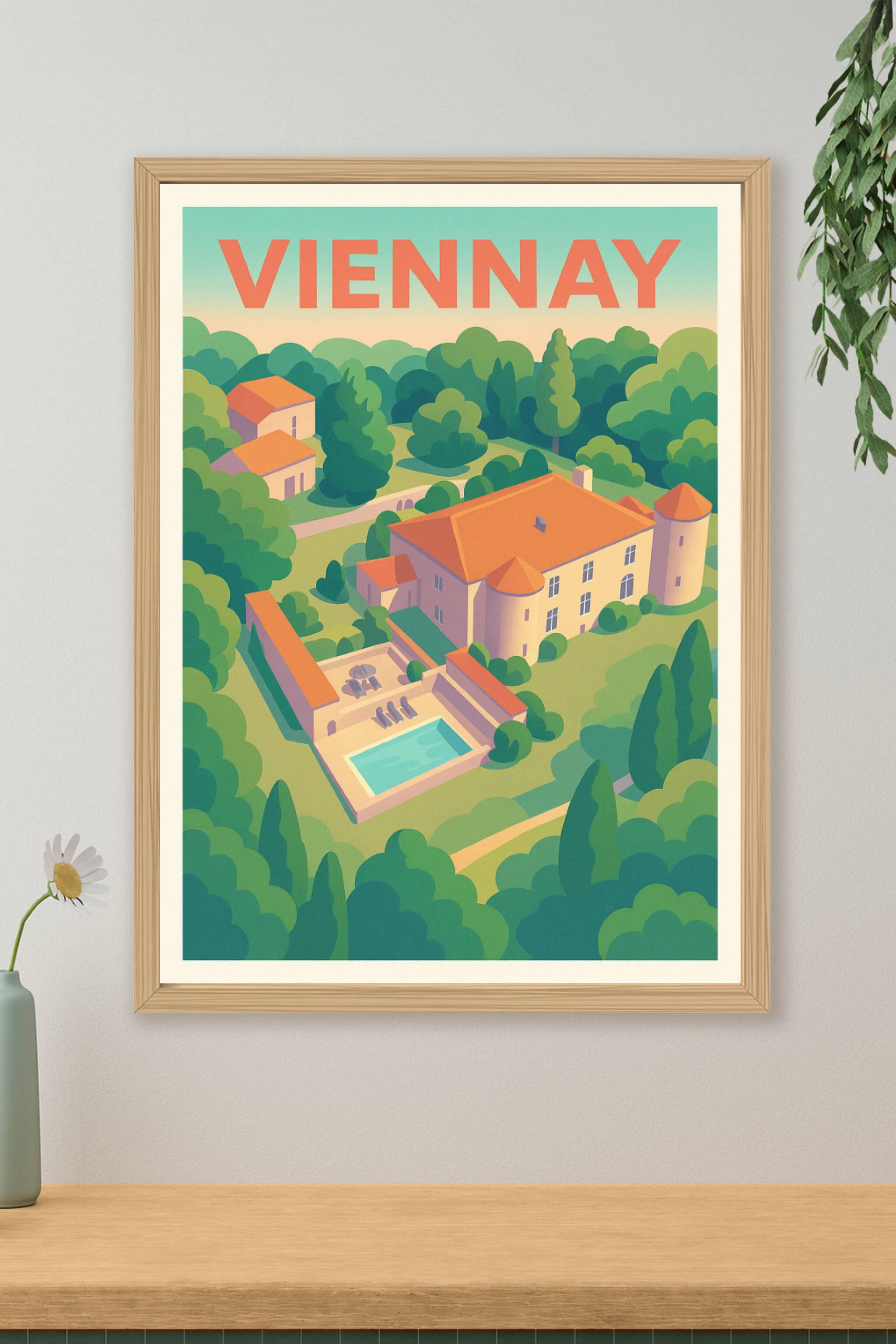 Affiche de Viennay - L'élégance paisible d'un château au cœur de la nature