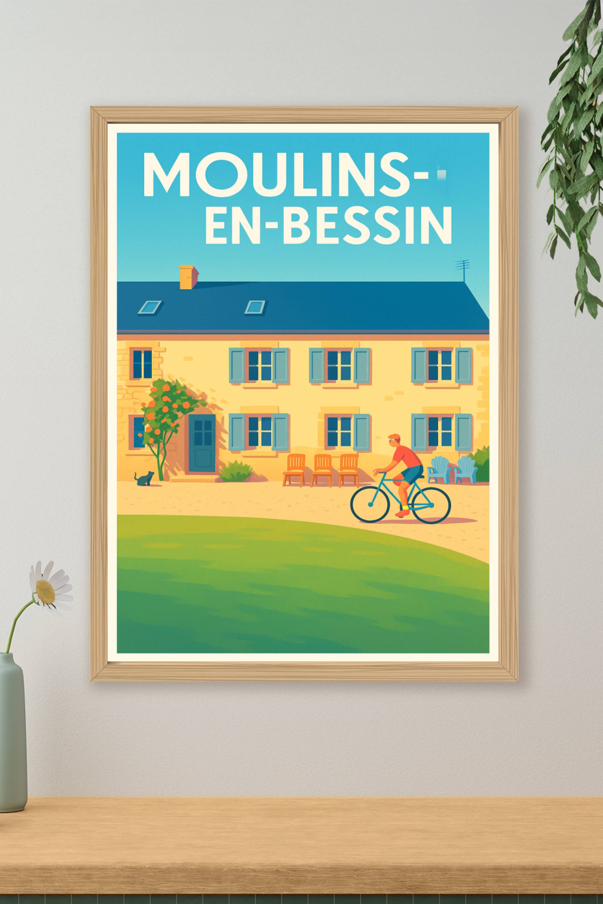 Affiche de Moulins-en-Bessin - Charme tranquille et douceur de vivre