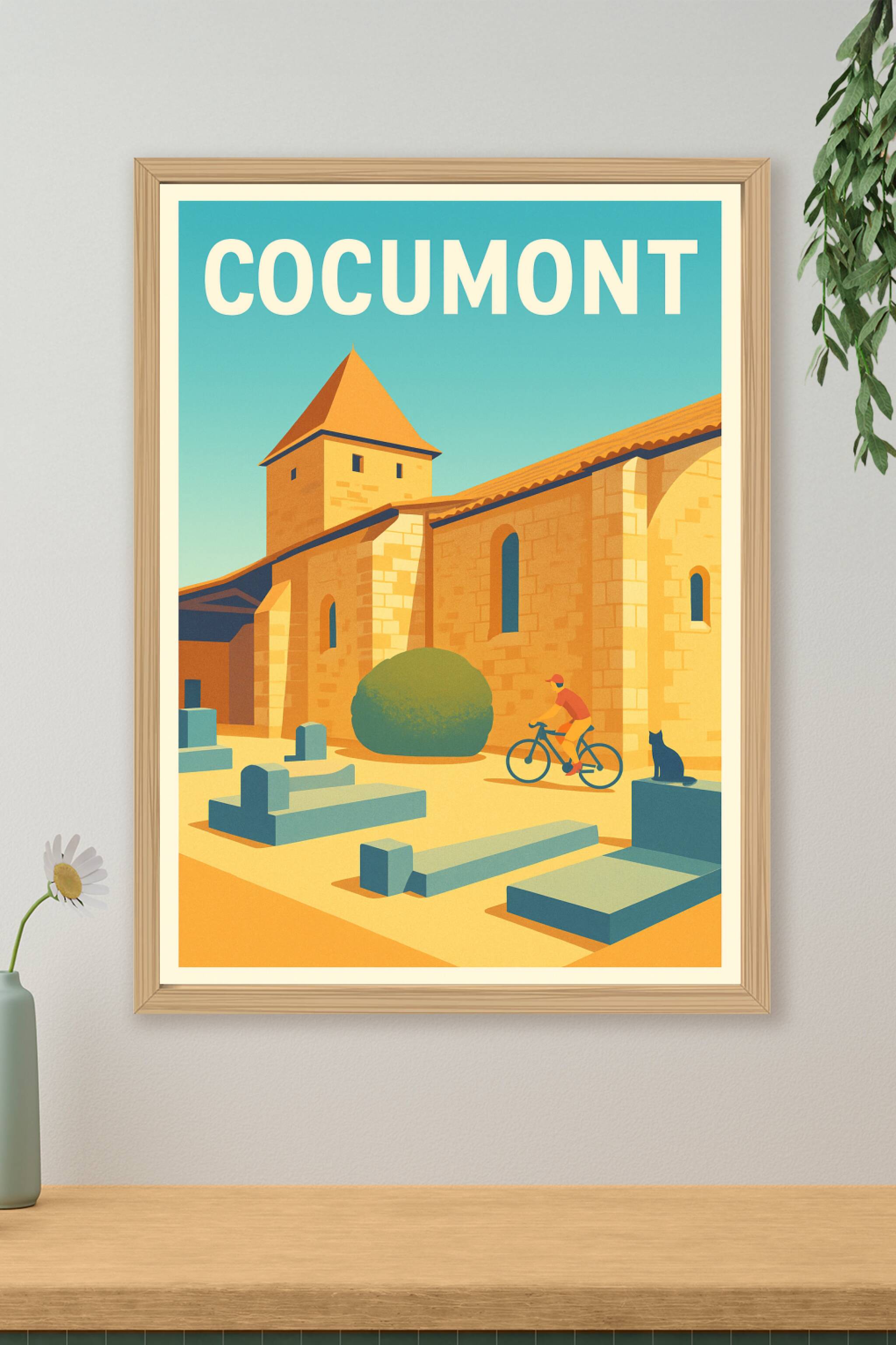 Affiche de Cocumont - L'élégance tranquille d'un village du Sud-Ouest