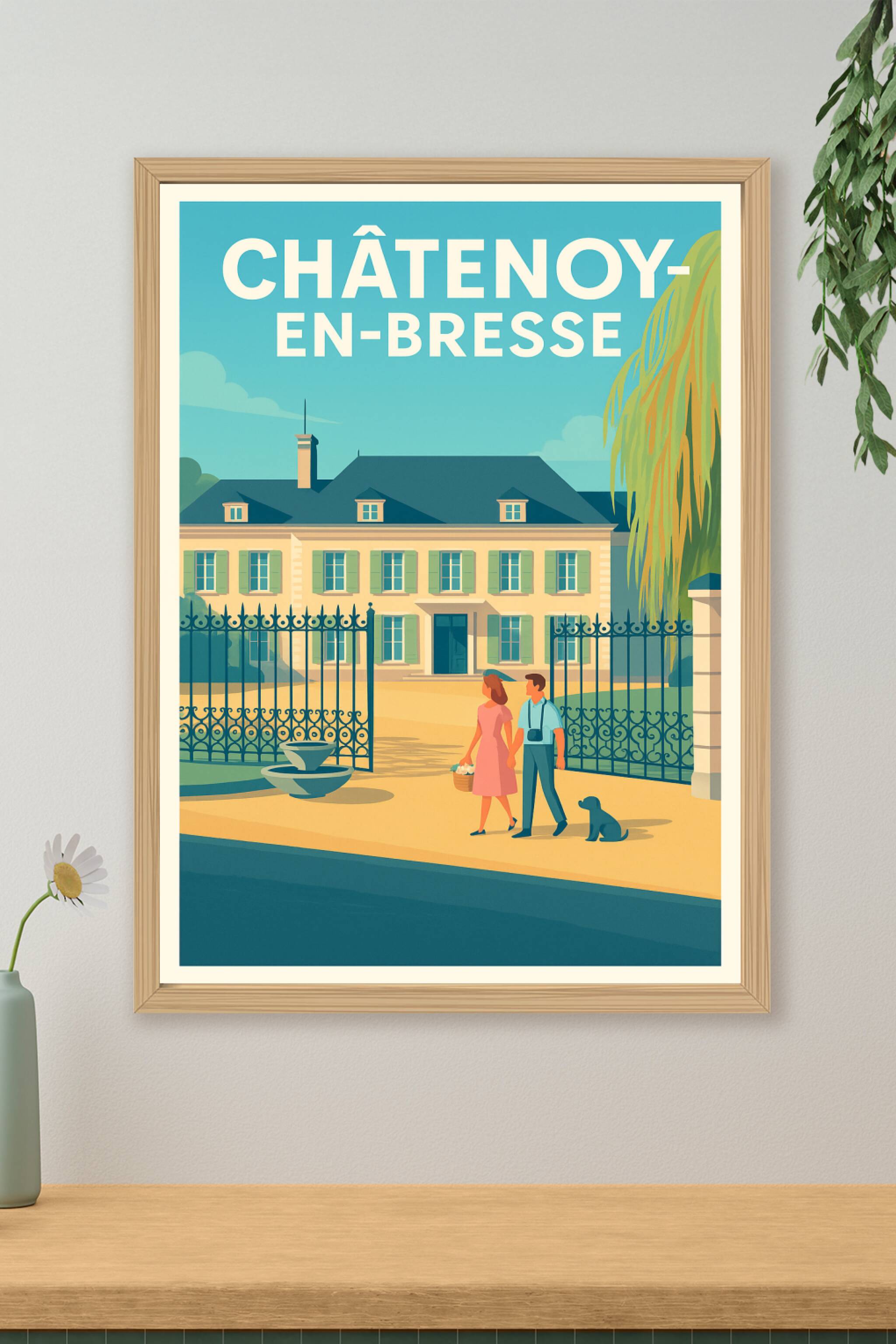 Affiche de Châtenoy-en-Bresse - Élégance et charme au cœur de la région