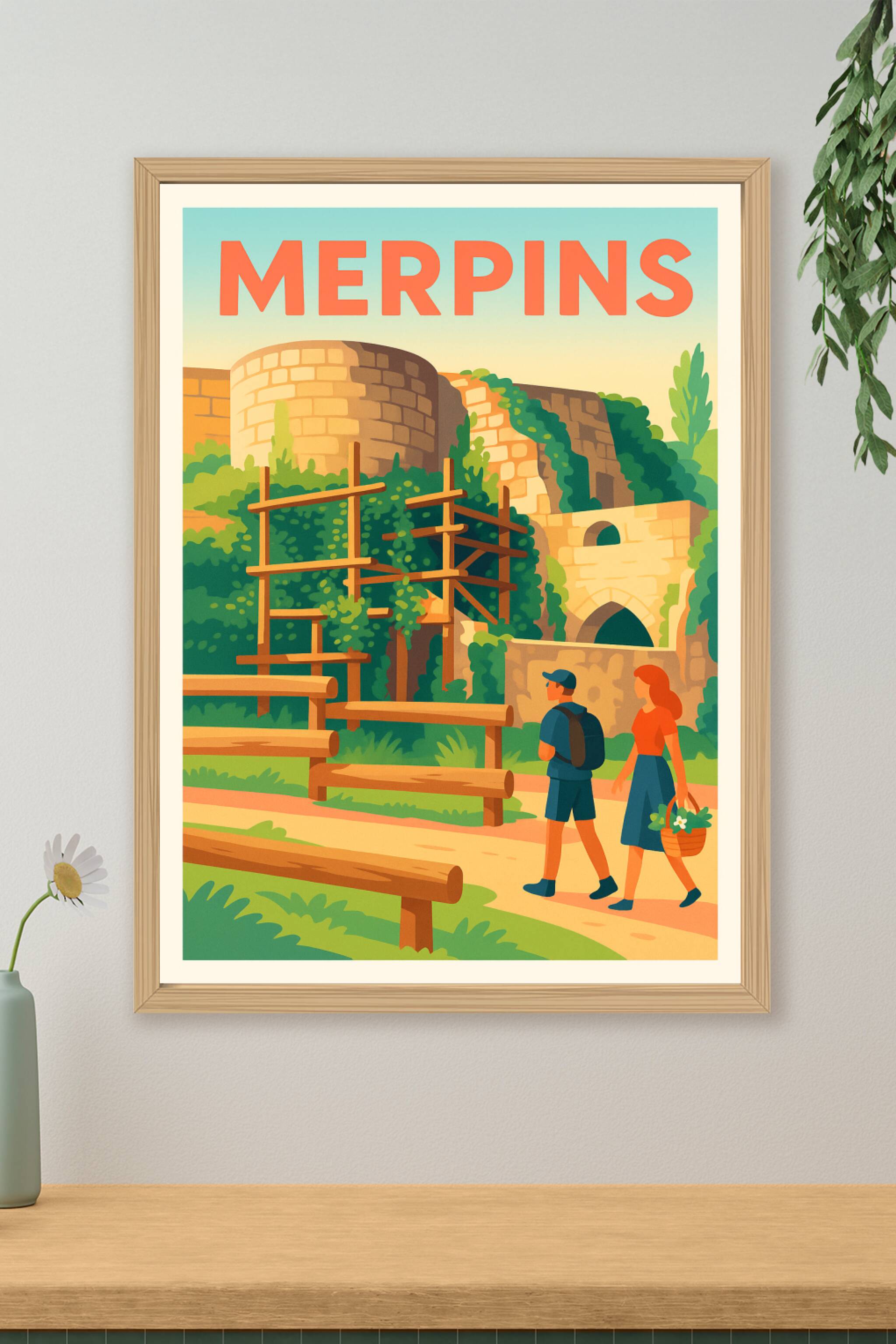 Affiche de Merpins - Balade au cœur du patrimoine historique