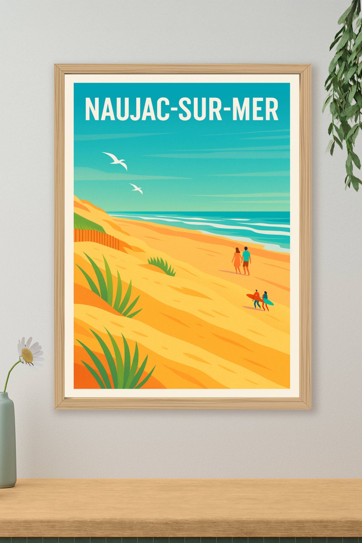 Affiche de Naujac-sur-Mer - Évasion et douceur océane