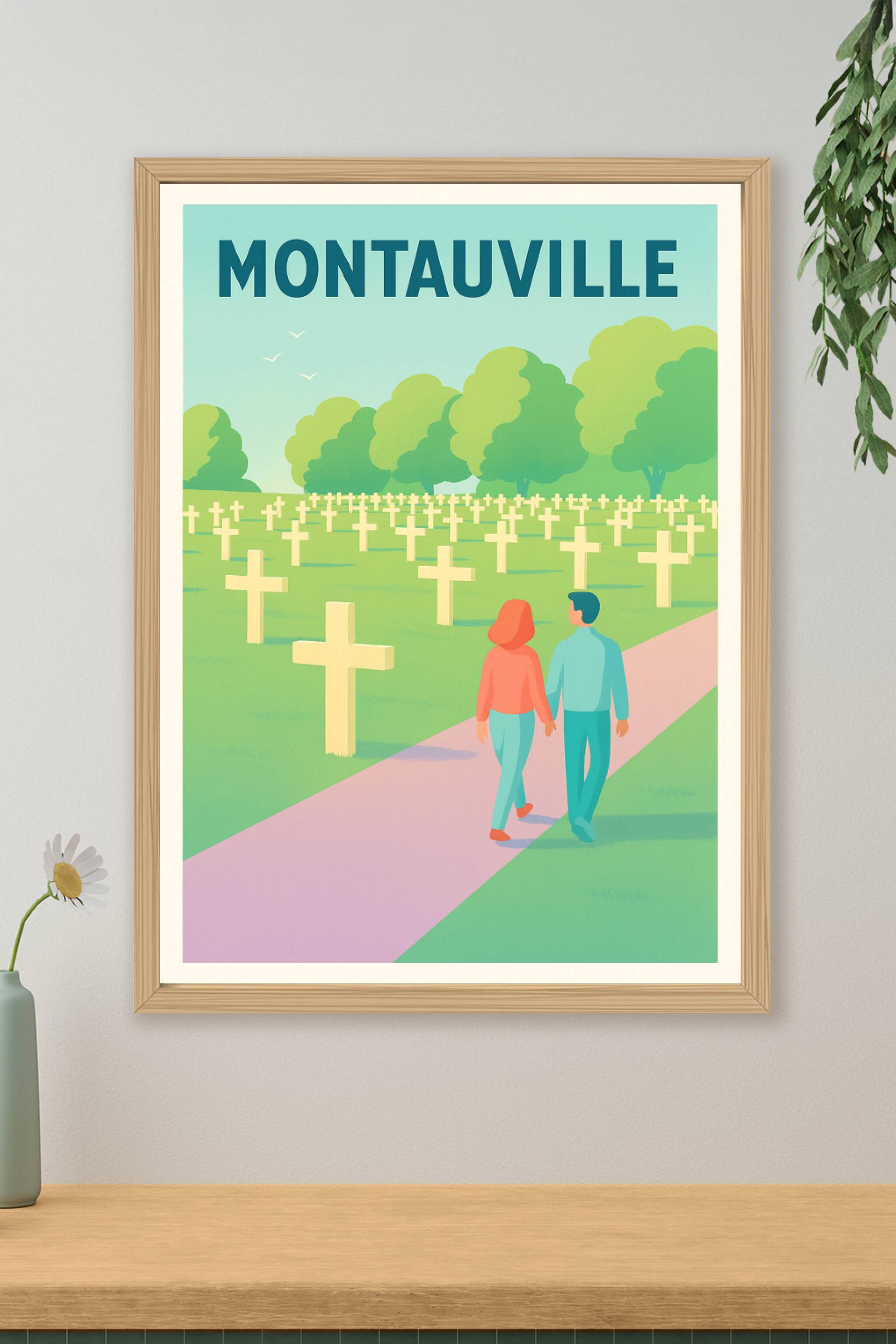 Affiche de Montauville - Promenade paisible au cimetière militaire