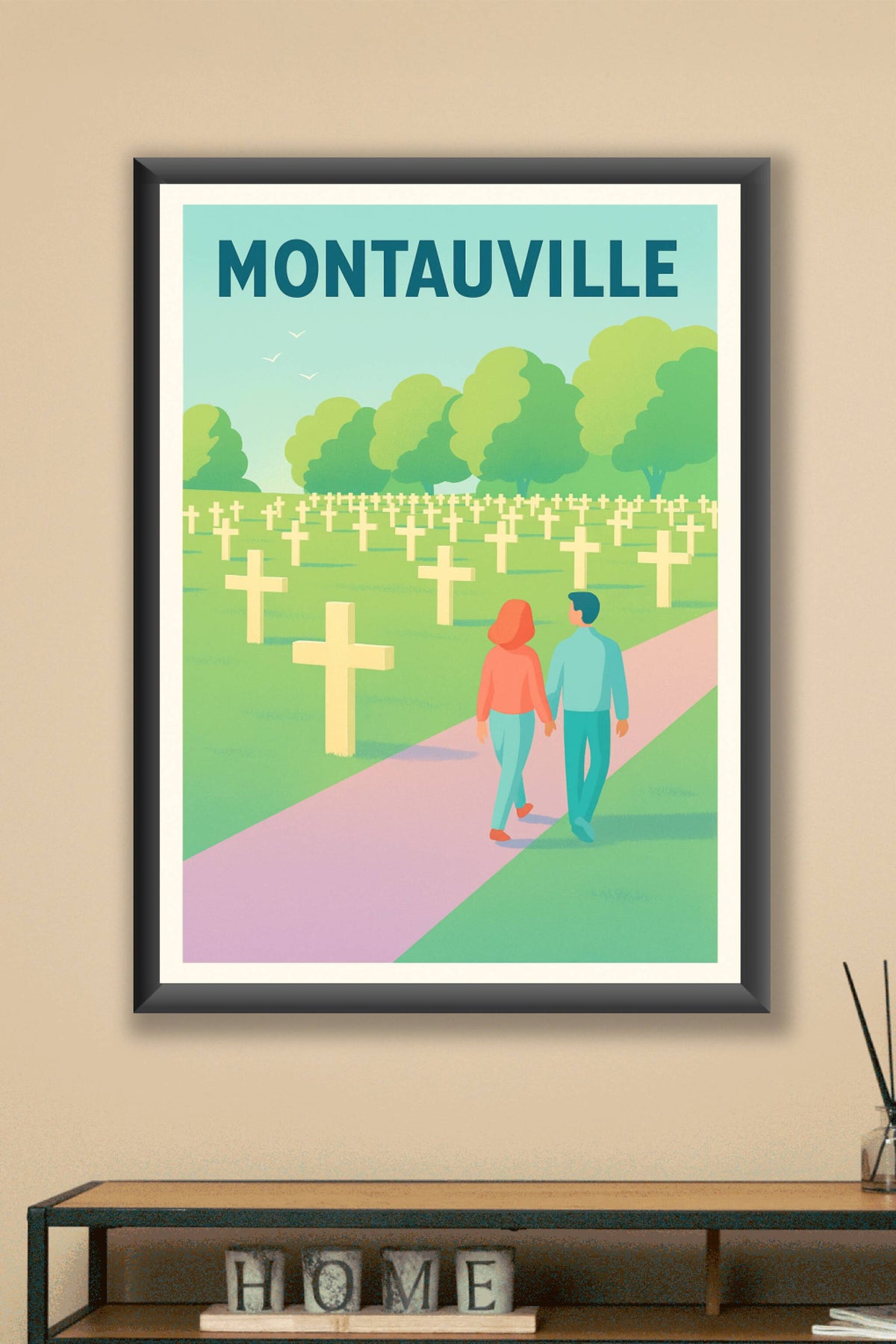 Affiche de Montauville - Promenade paisible au cimetière militaire