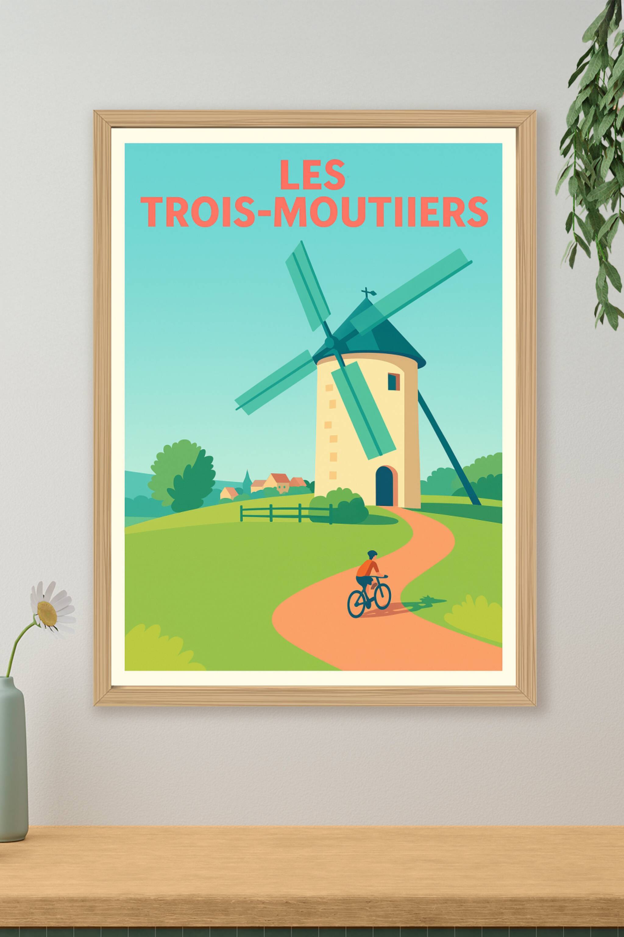 Affiche de Les Trois-Moutiers - Charme bucolique et nature à vélo