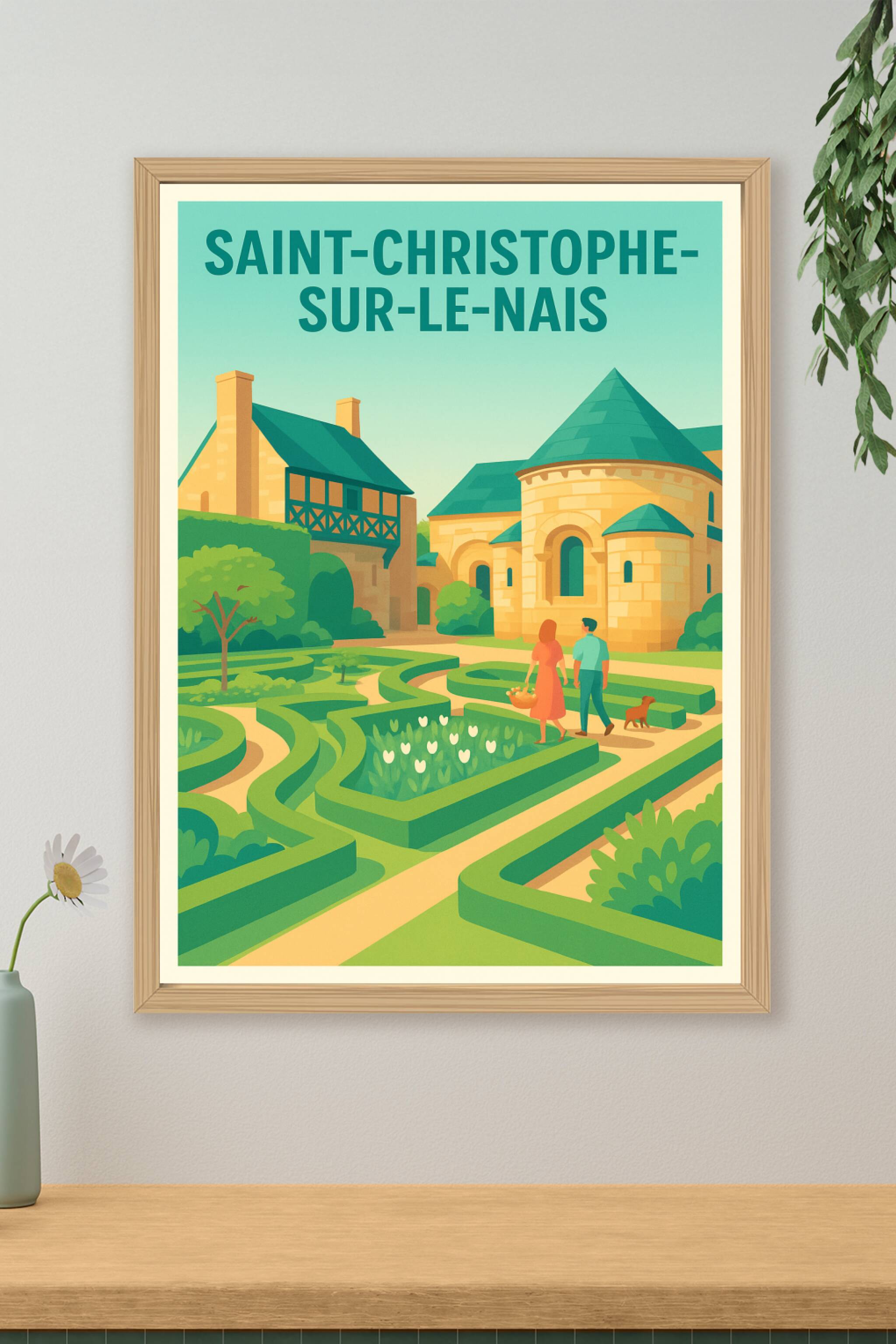 Affiche de Saint-Christophe-sur-le-Nais - Promenade bucolique au cœur d'un jardin d'exception