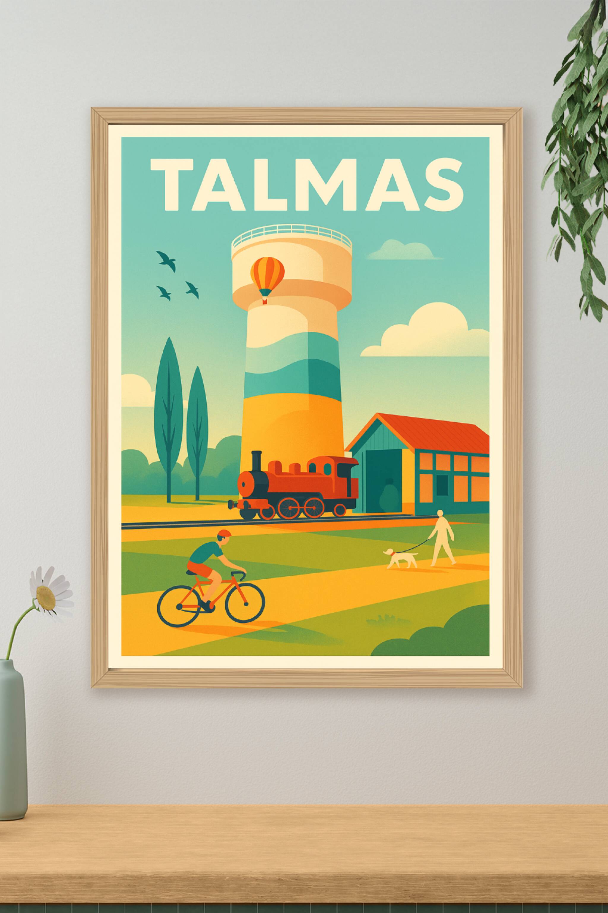 Affiche de Talmas - Promenade champêtre et patrimoine historique