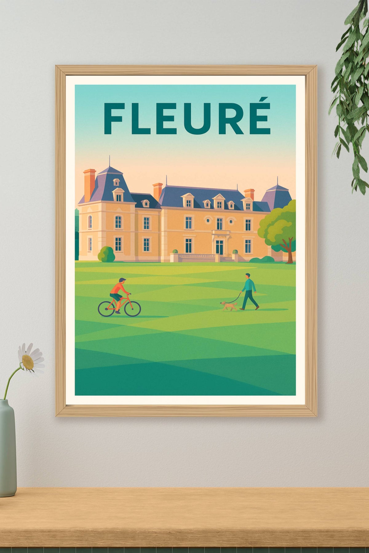 Affiche de Fleuré - L'élégance tranquille d'un château au cœur du parc