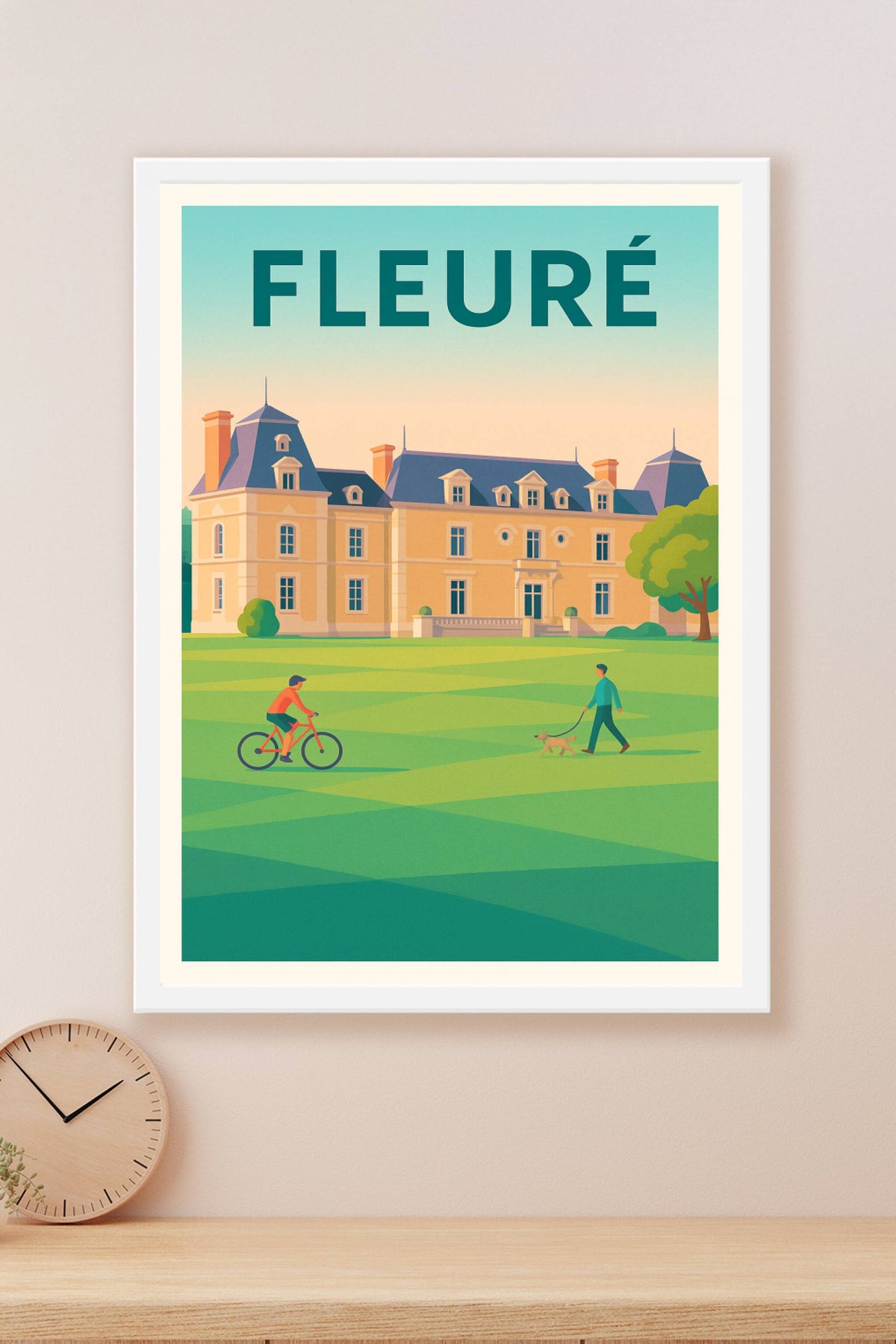 Affiche de Fleuré - L'élégance tranquille d'un château au cœur du parc