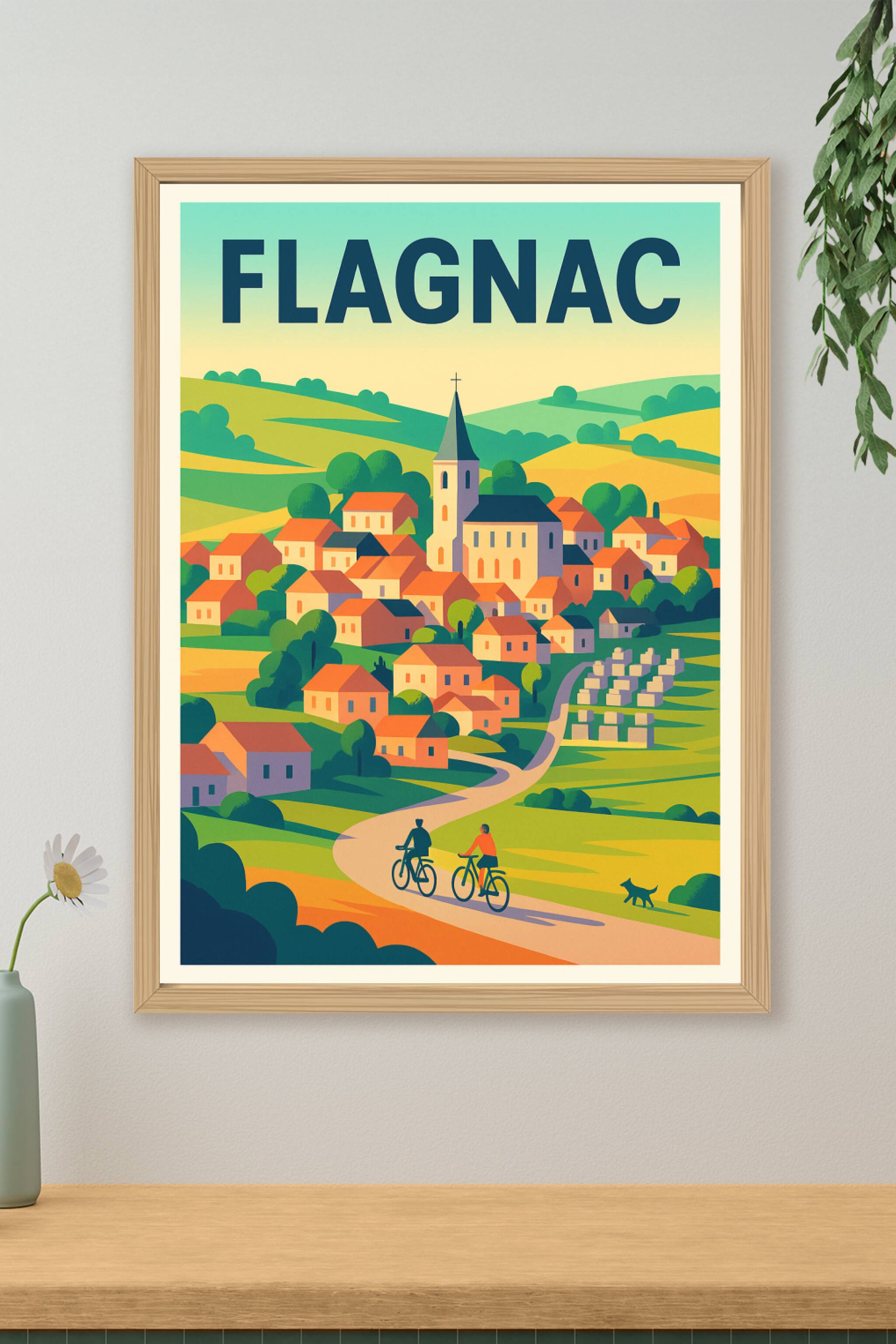 Affiche de Flagnac - Le charme paisible d'un village catalyseur de nature