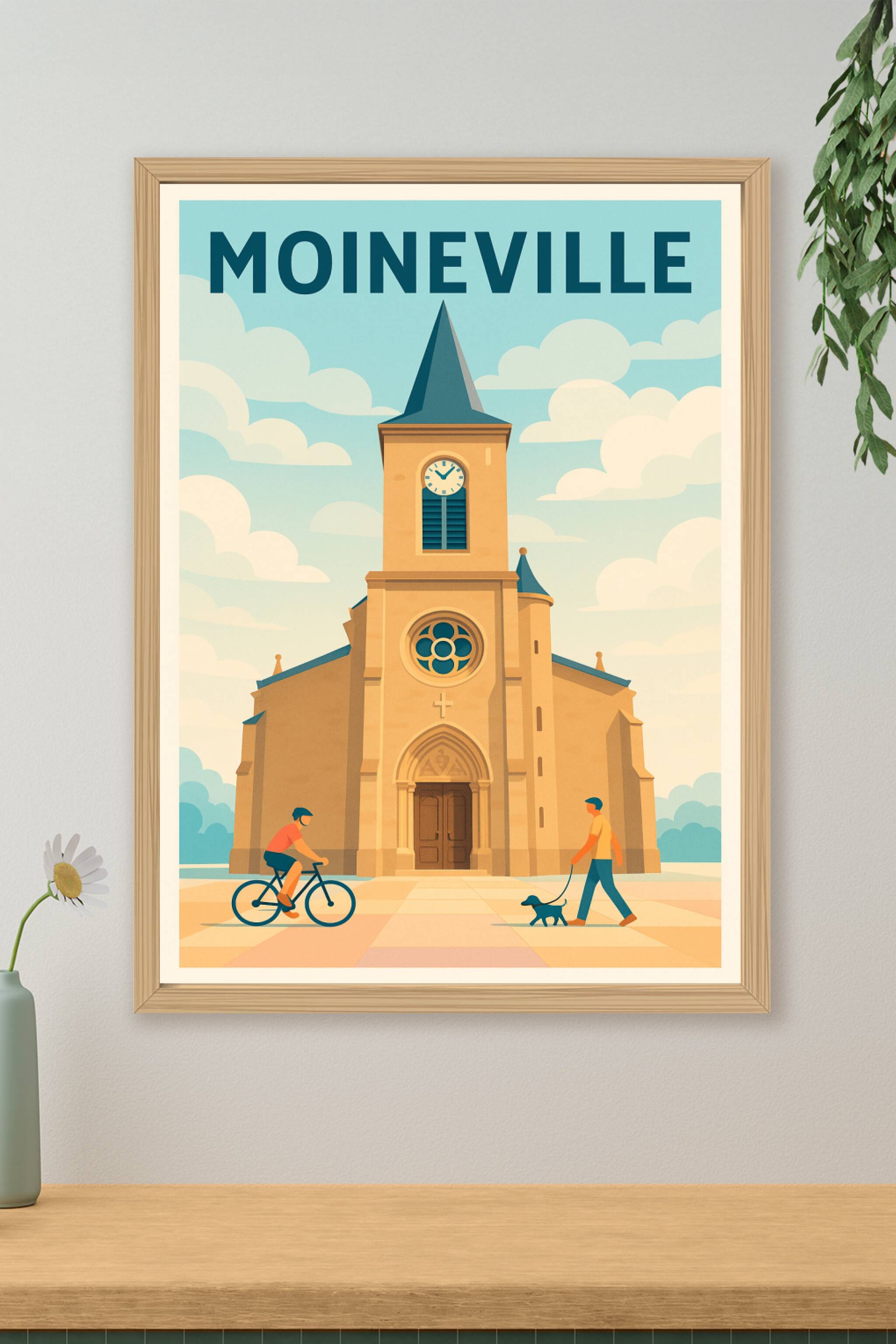 Affiche de Moineville - L'élégance d'une église au cœur de la ville