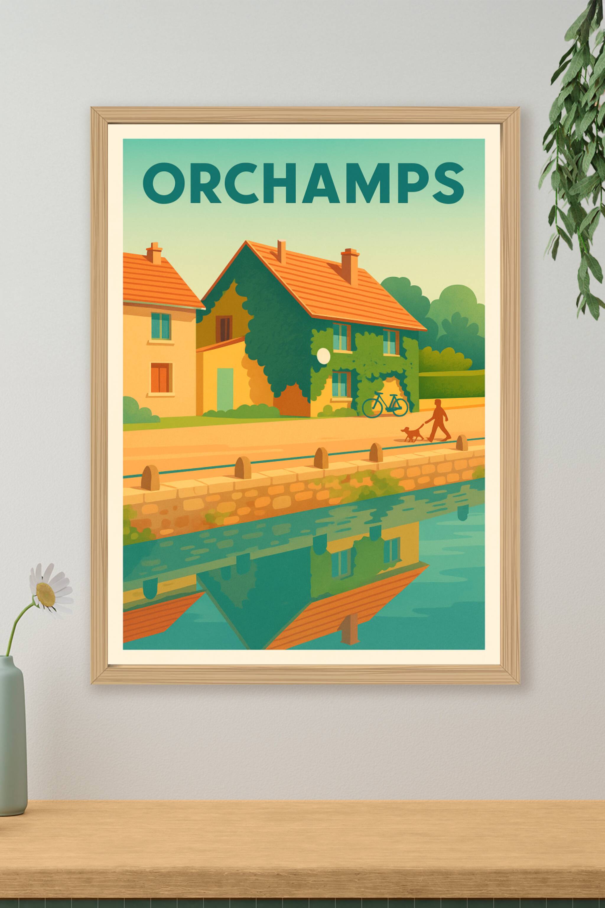 Affiche de Orchamps - Sérénité au bord de l'eau