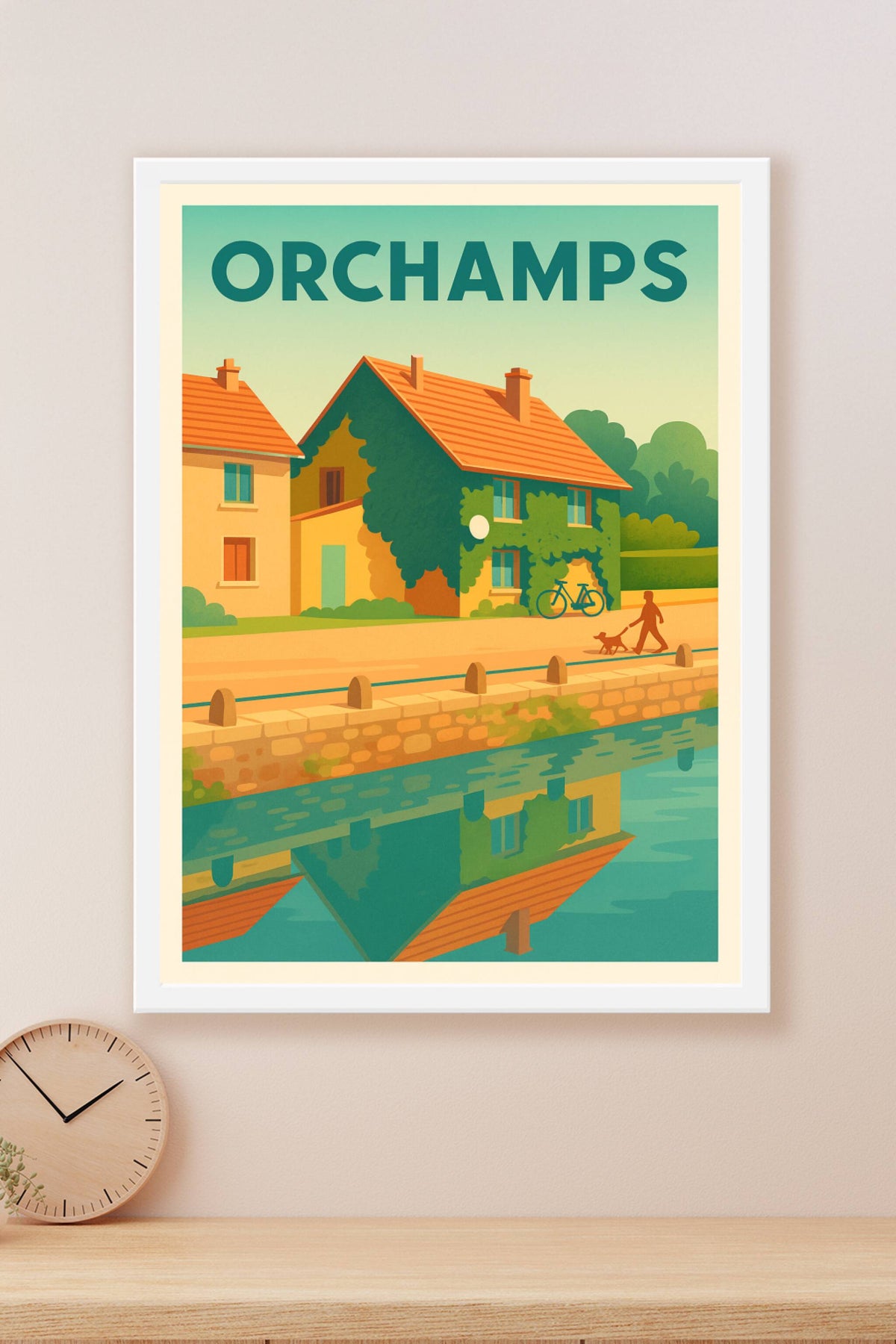 Affiche de Orchamps - Sérénité au bord de l'eau