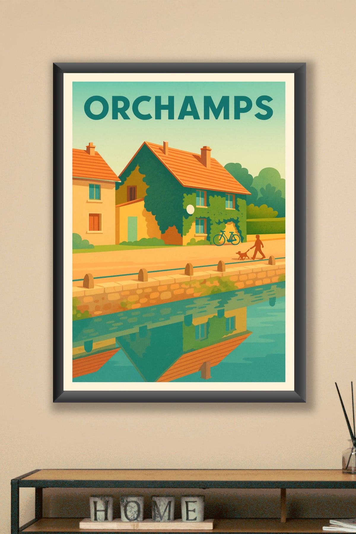 Affiche de Orchamps - Sérénité au bord de l'eau