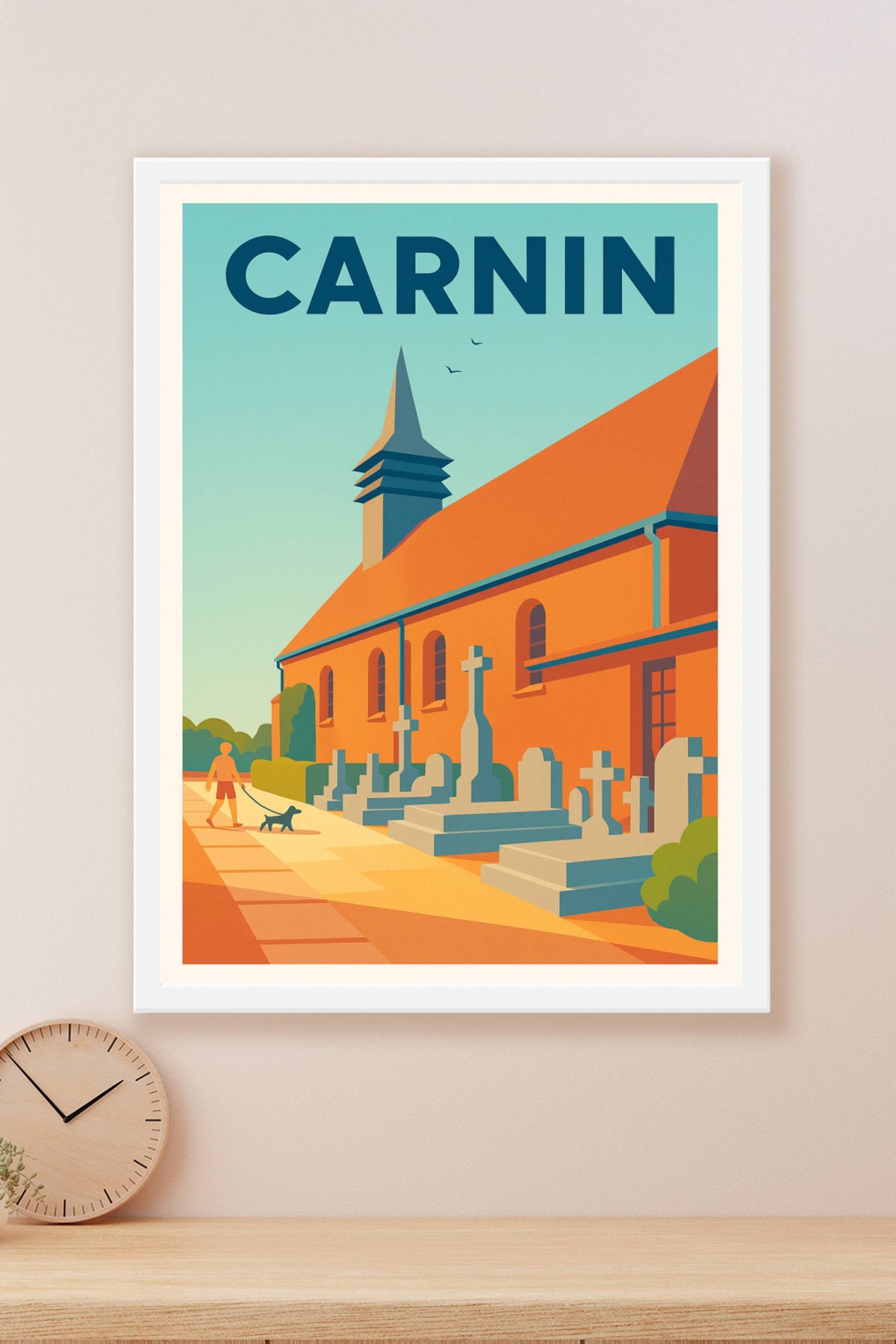 Affiche de Carnin - L'église paisible au cœur du village