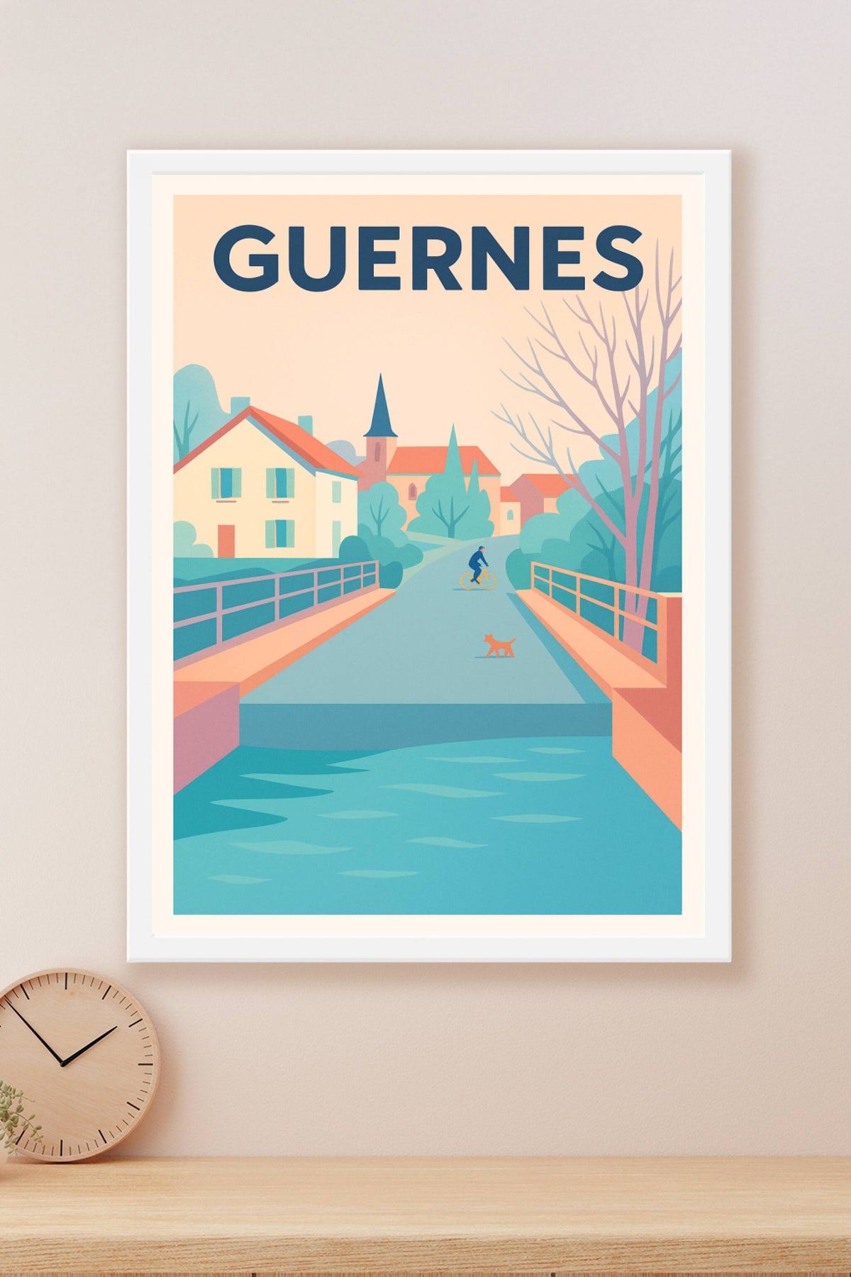 Affiche de Guernes - Charme paisible d'un village pittoresque