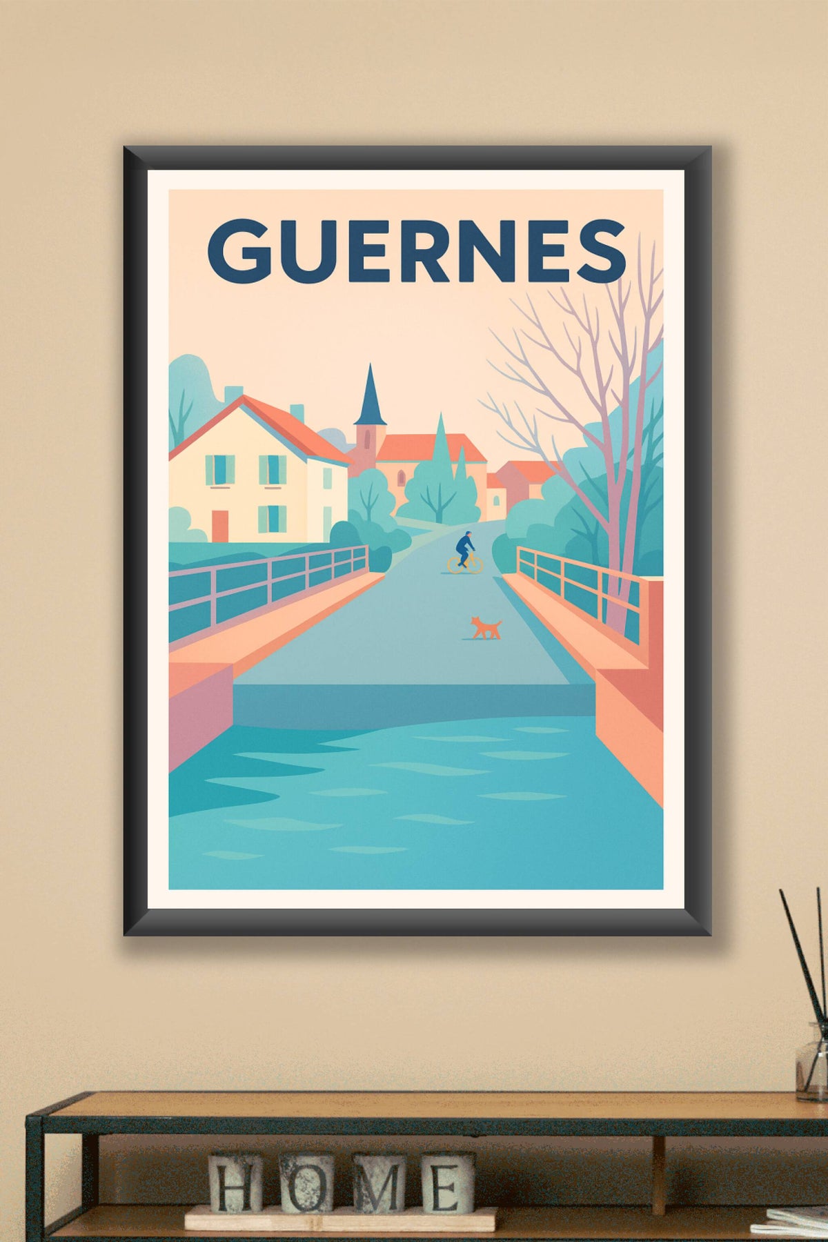 Affiche de Guernes - Charme paisible d'un village pittoresque