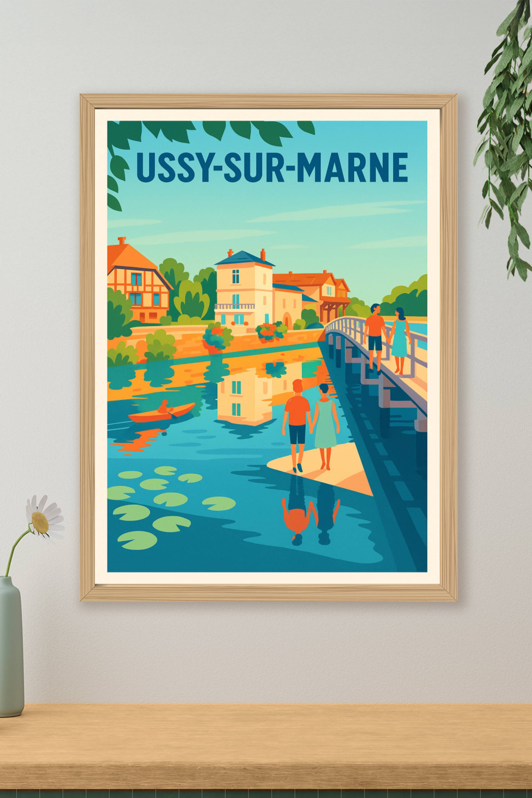 Affiche de Ussy-sur-Marne - Charme et sérénité au fil de l'eau