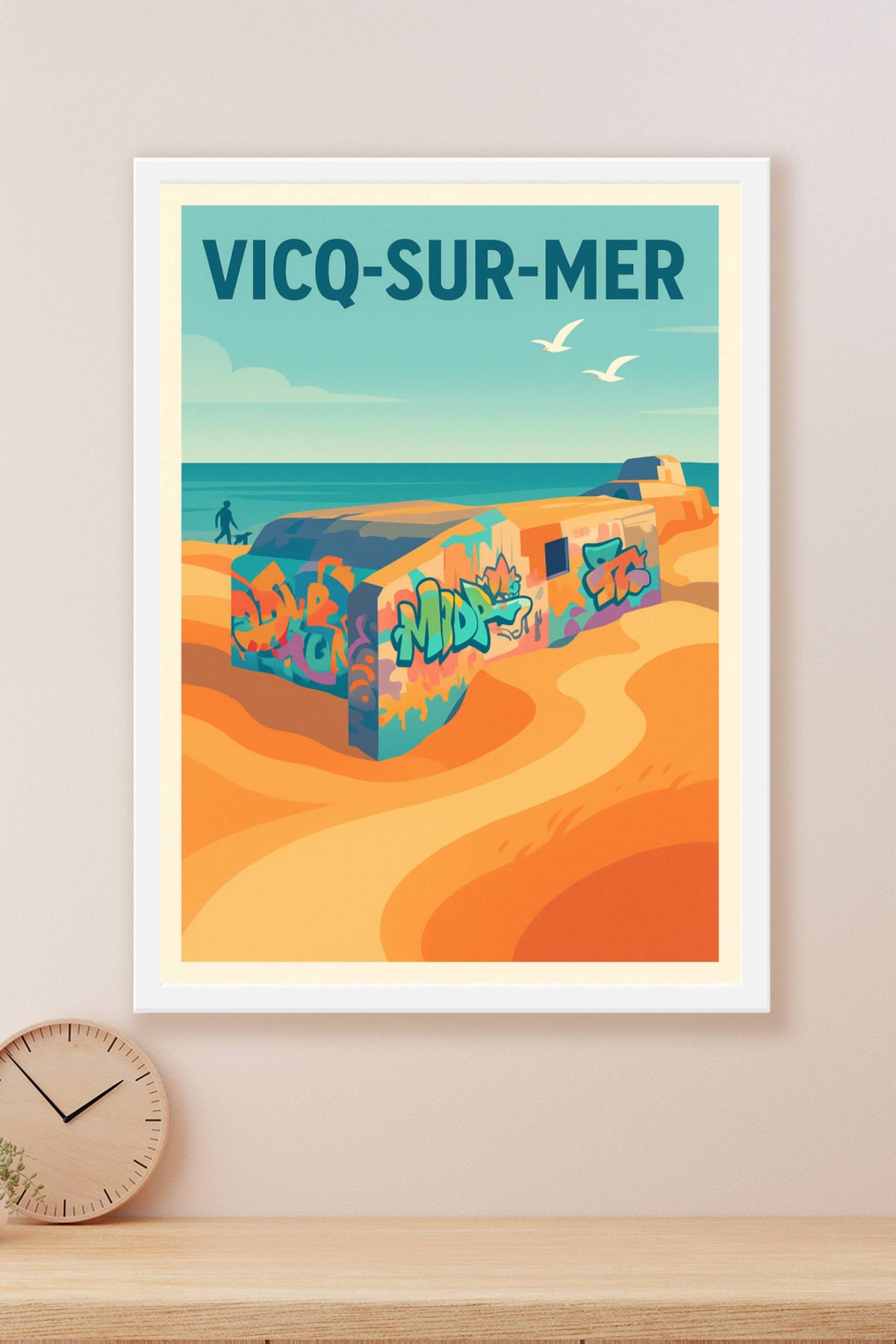Affiche de Vicq-sur-Mer - Ambiance côtière et street art vibrant