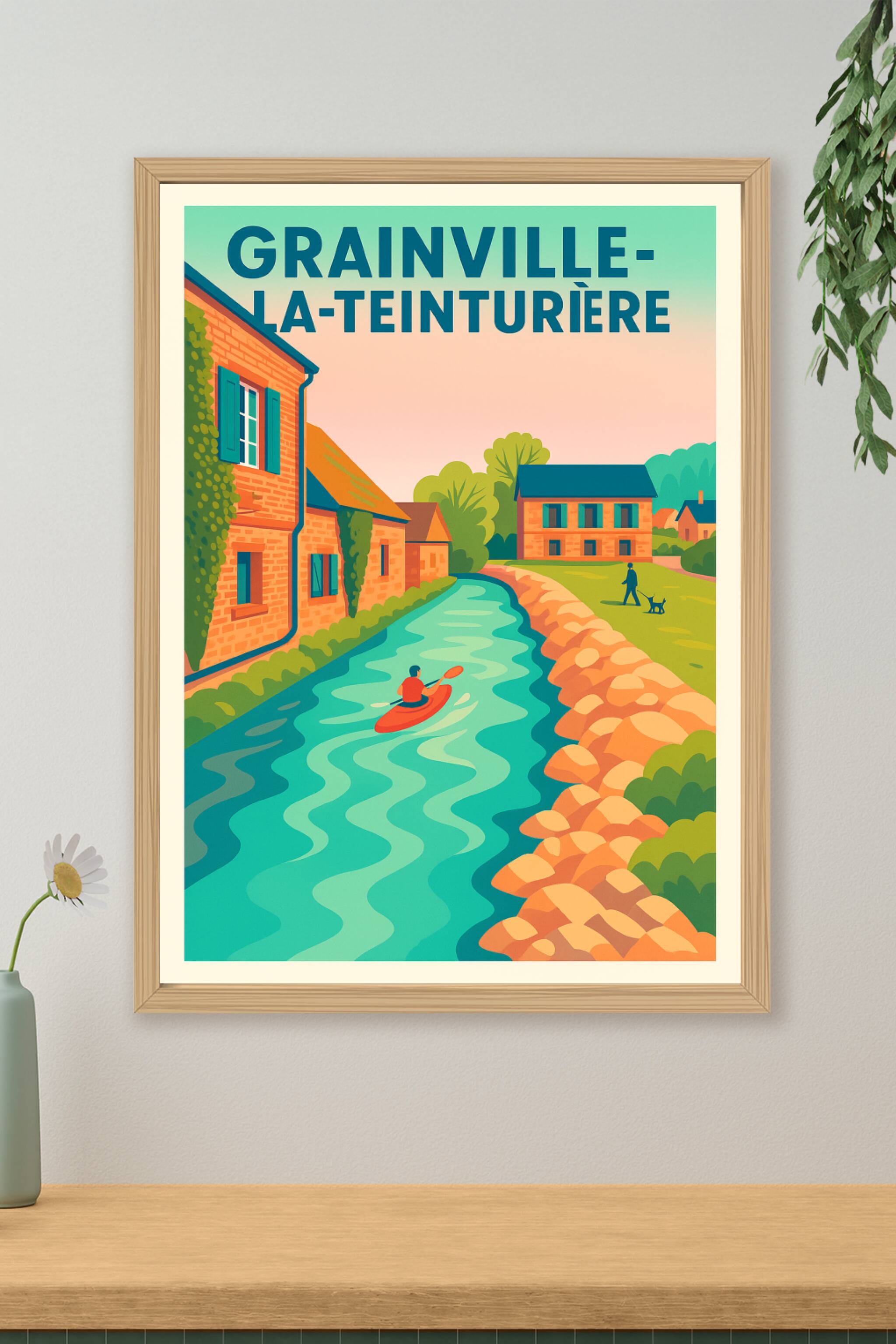 Affiche de Grainville-la-Teinturière - Charme paisible au fil de l'eau