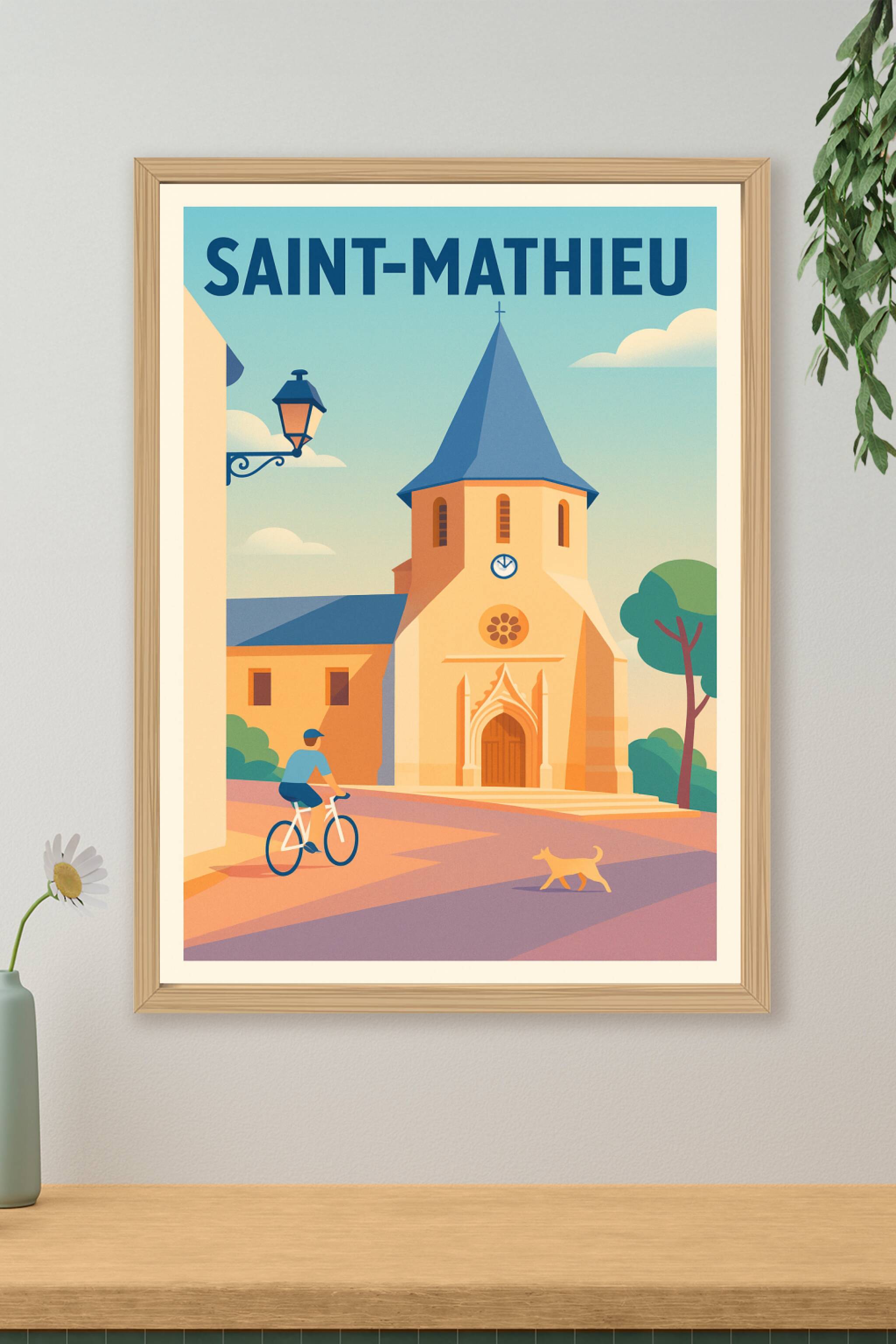 Affiche de Saint-Mathieu - Charme et sérénité au cœur du village