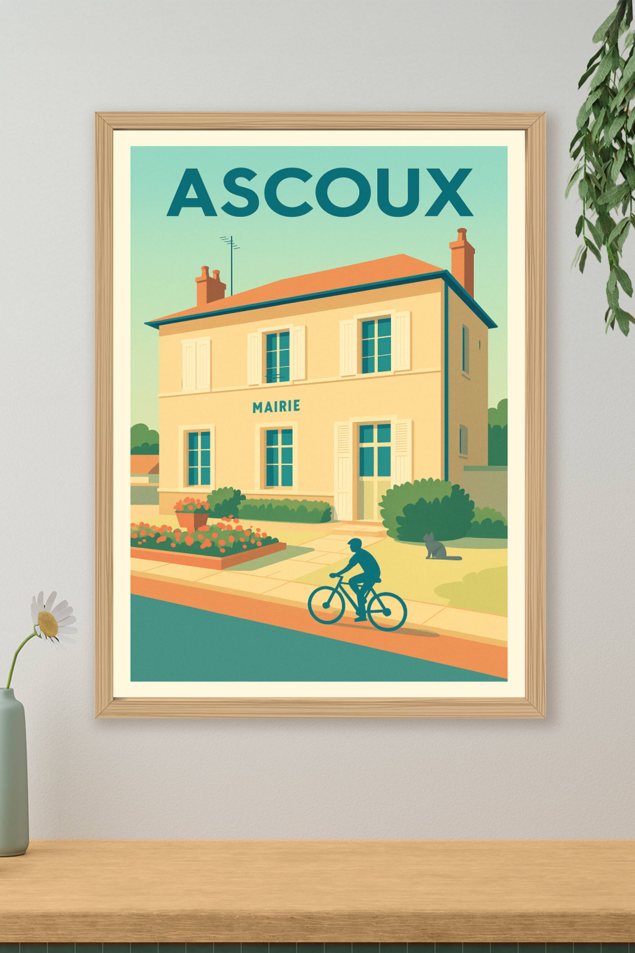 Affiche de Ascoux - L'élégance paisible de la mairie