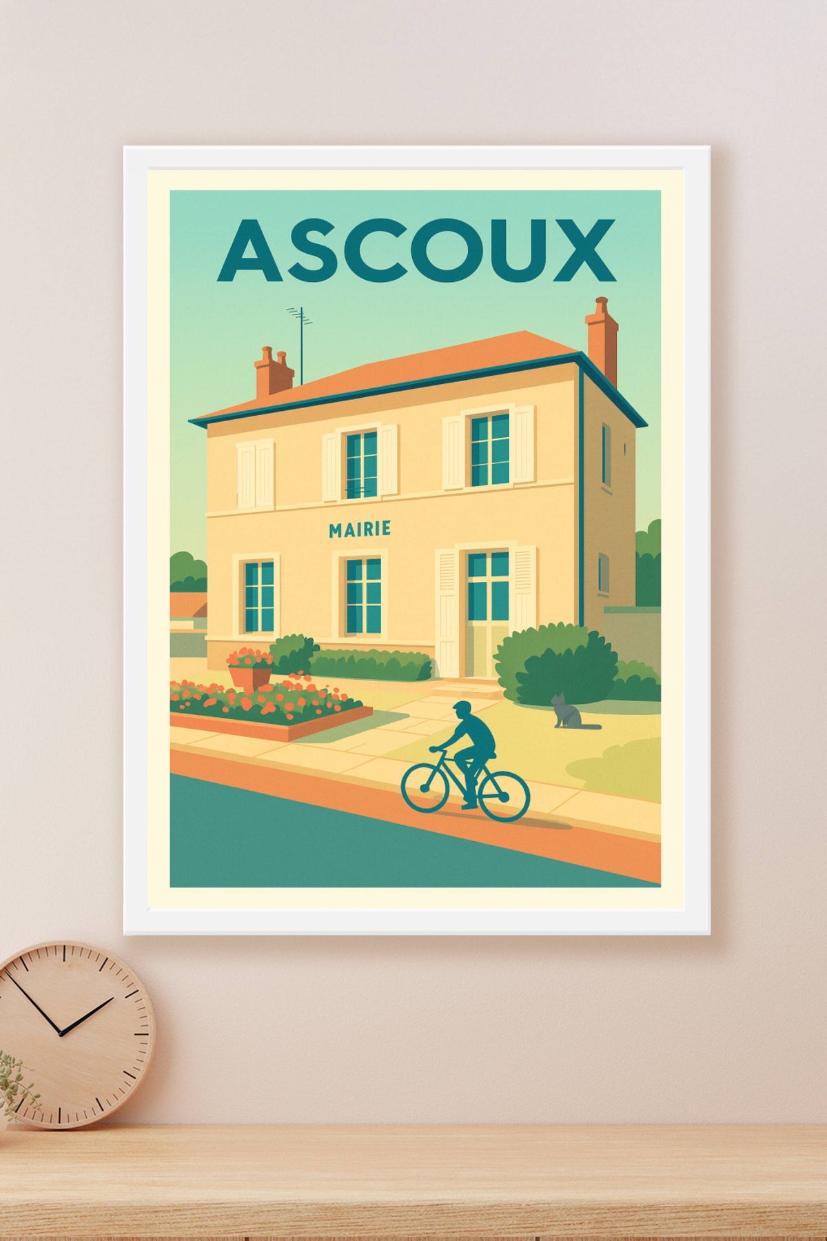 Affiche de Ascoux - L'élégance paisible de la mairie