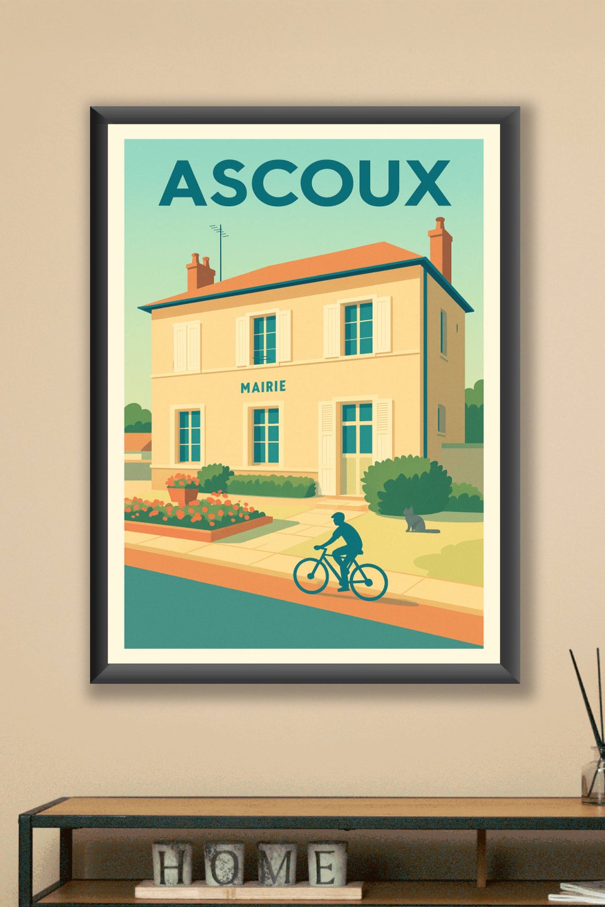 Affiche de Ascoux - L'élégance paisible de la mairie