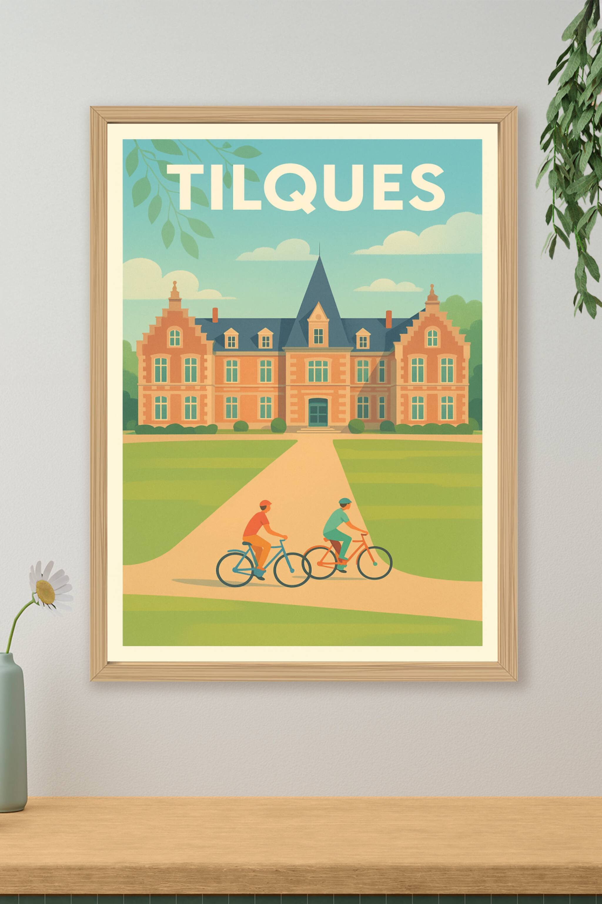 Affiche de Tilques - L'élégance à vélo au cœur du patrimoine