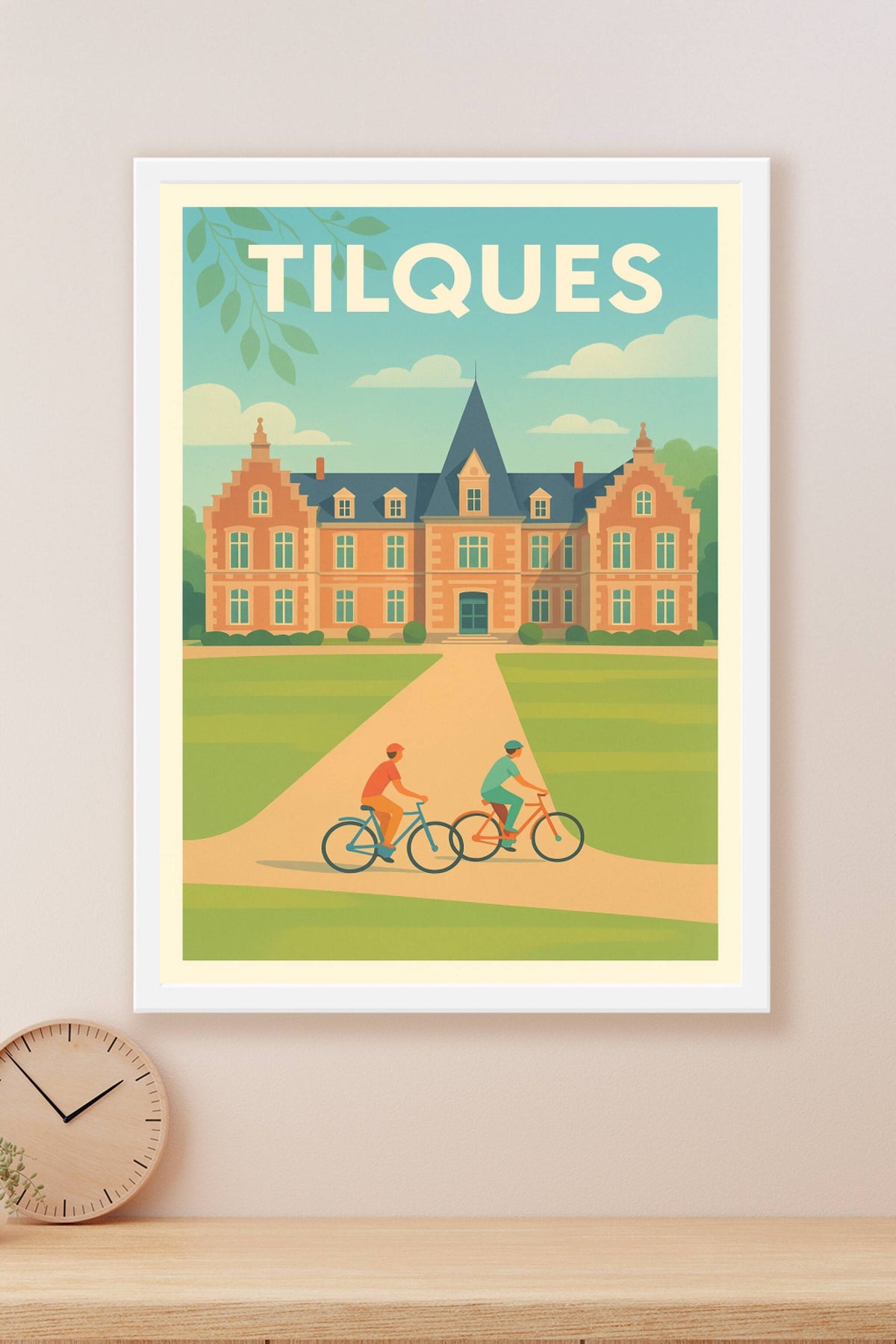 Affiche de Tilques - L'élégance à vélo au cœur du patrimoine