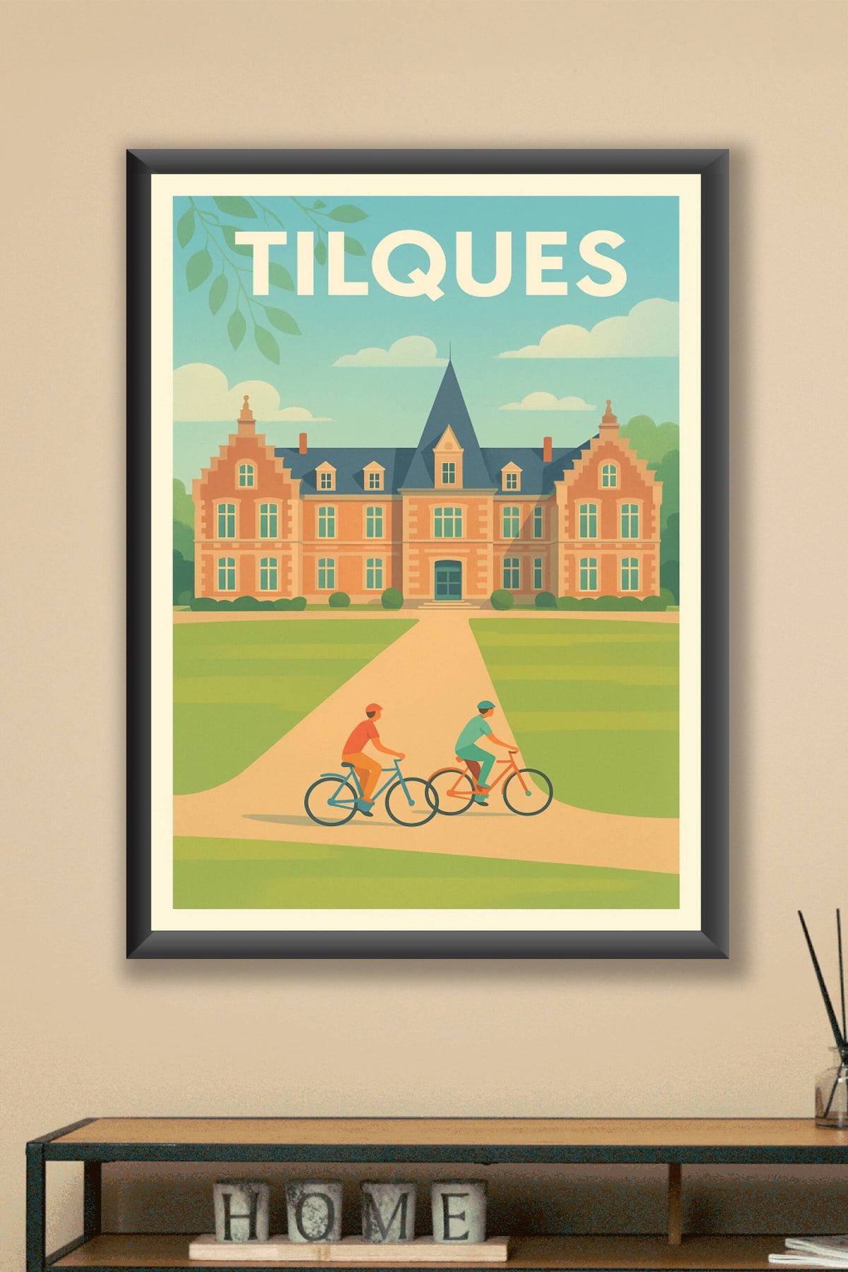 Affiche de Tilques - L'élégance à vélo au cœur du patrimoine