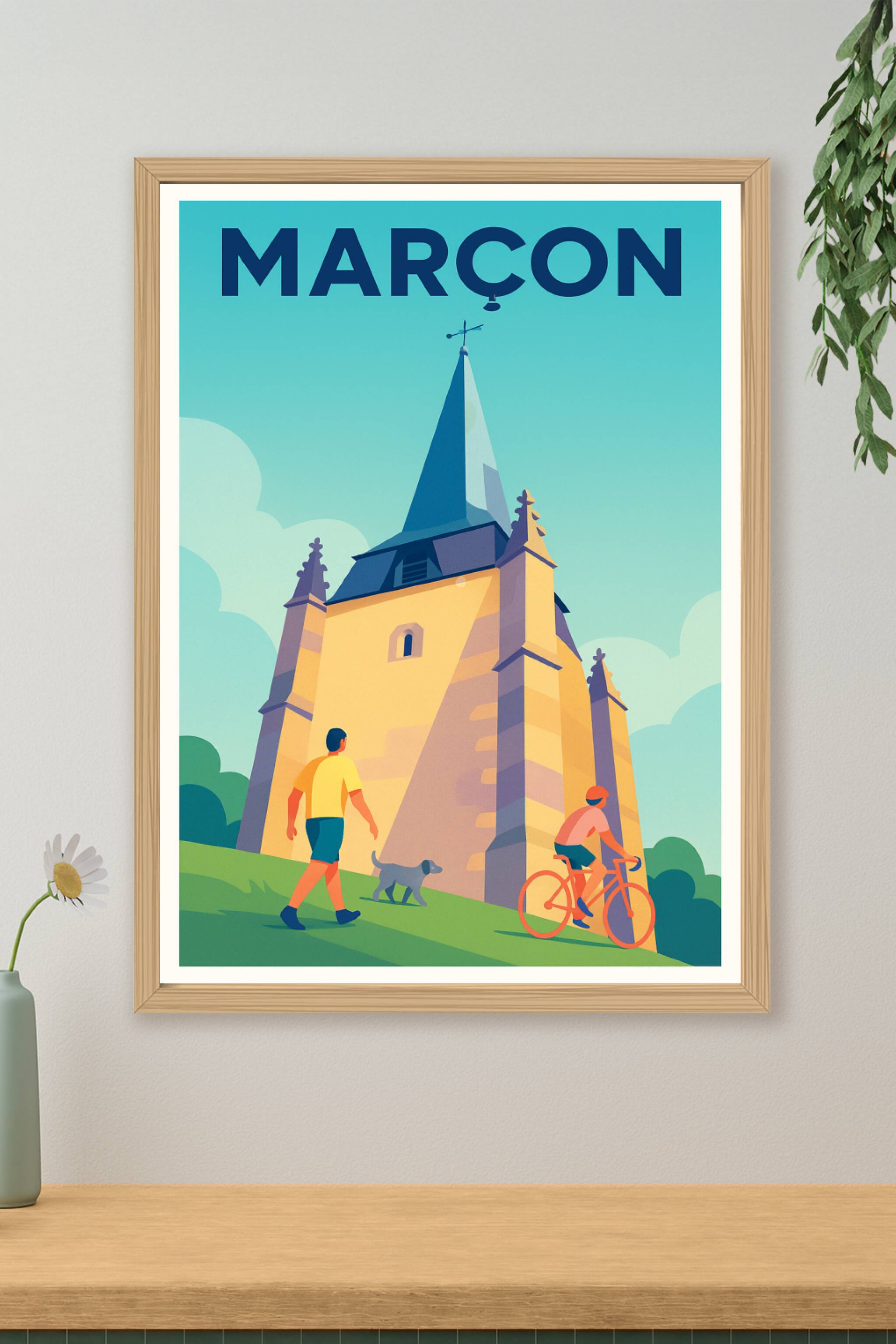 Affiche de Marçon - Un Havre de Paix et de Patrimoine