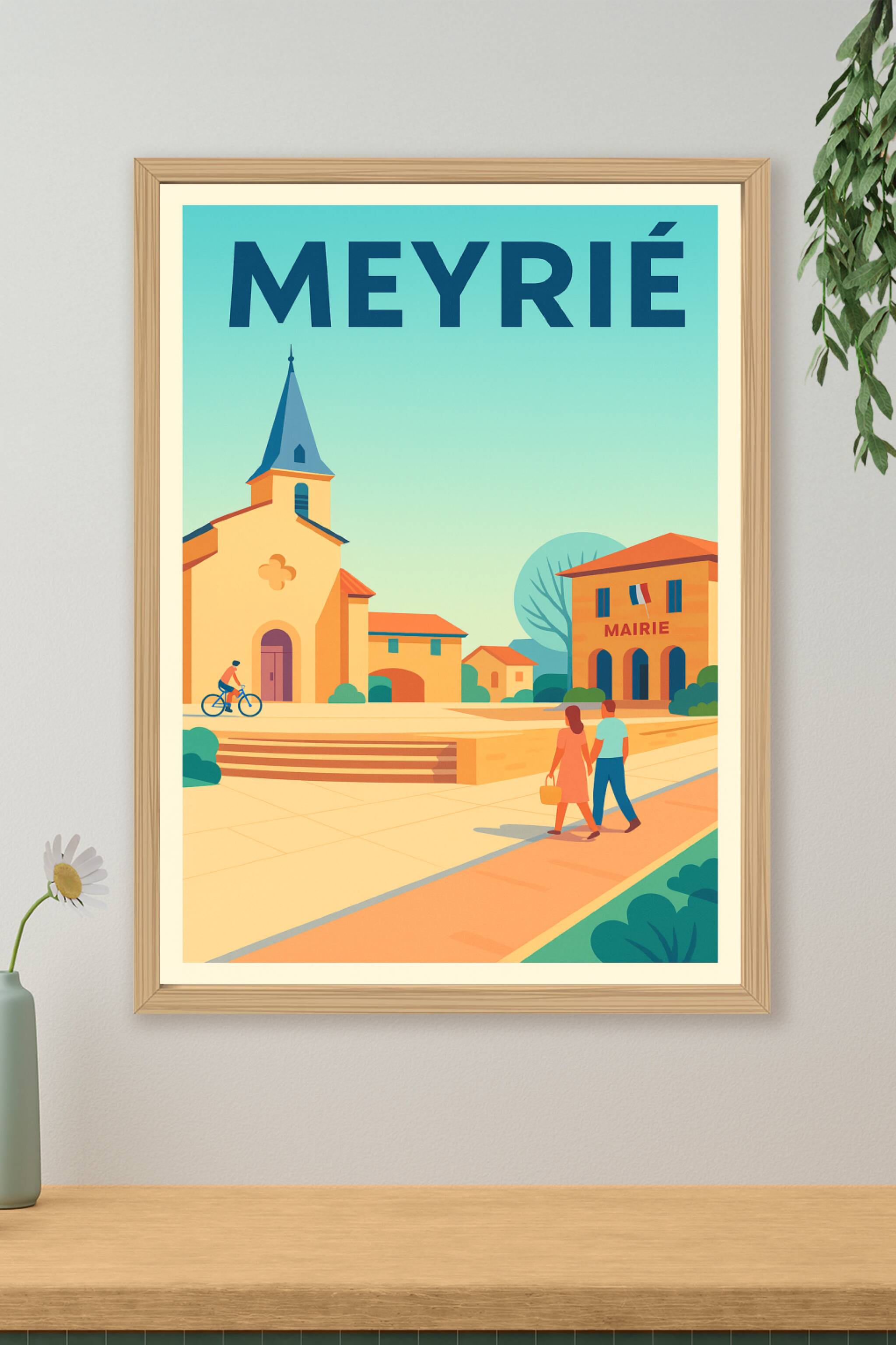 Affiche de Meyrié - L'élégance sereine d'un village français