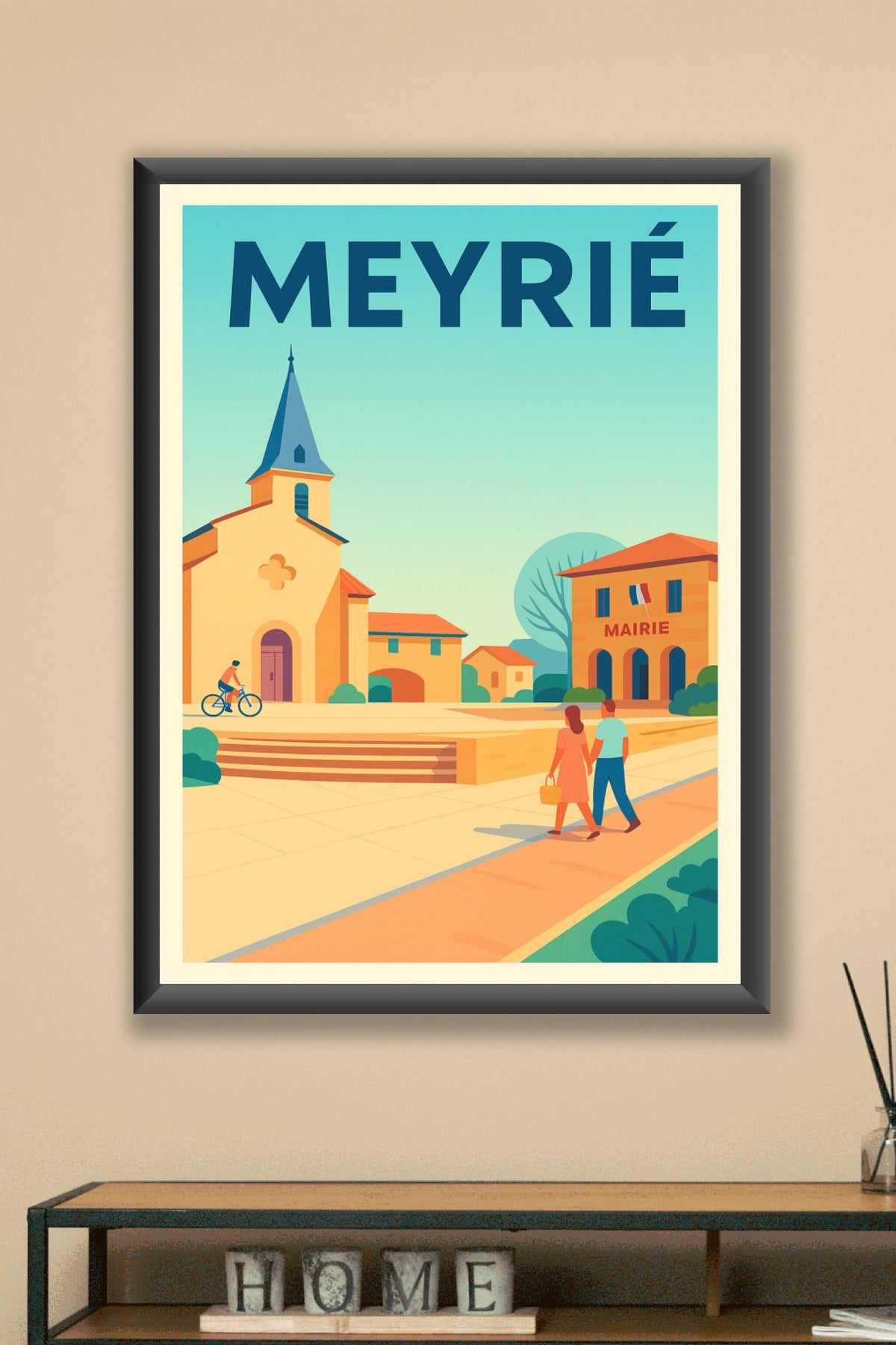 Affiche de Meyrié - L'élégance sereine d'un village français