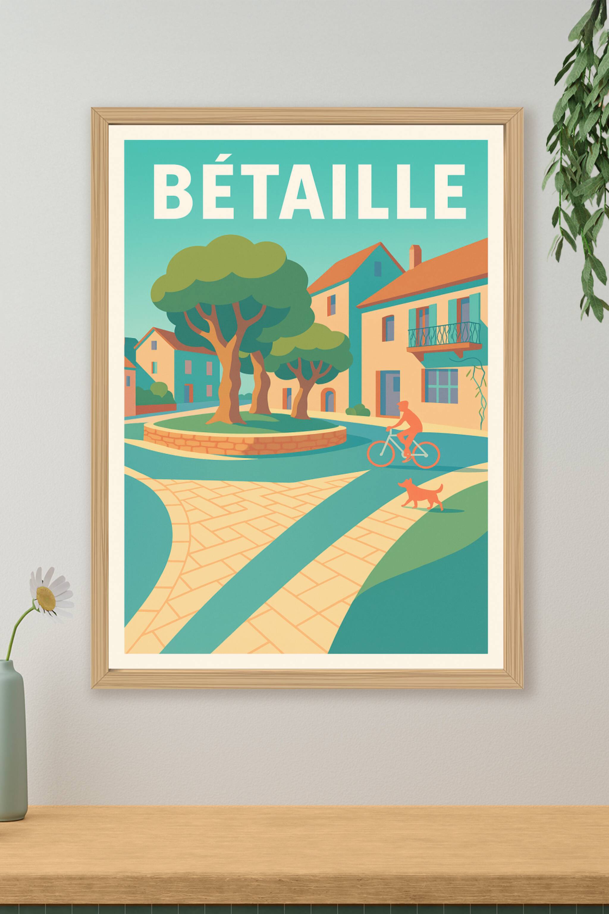 Affiche de Bétaille - Charme paisible et harmonie rurale